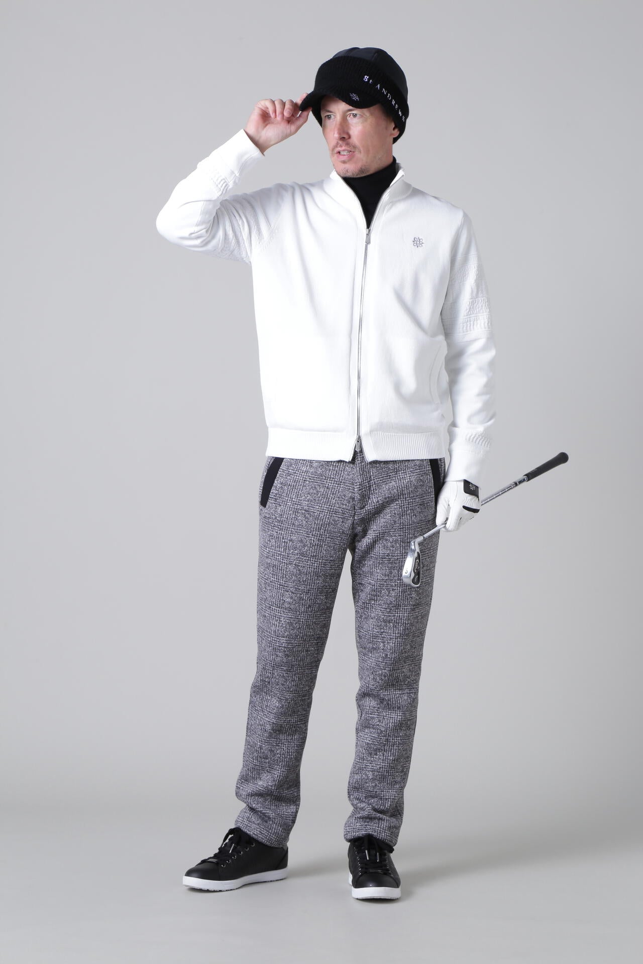 12G天竺裏地付き フルジップアップニットブルゾン (MENS) | St ANDREWS