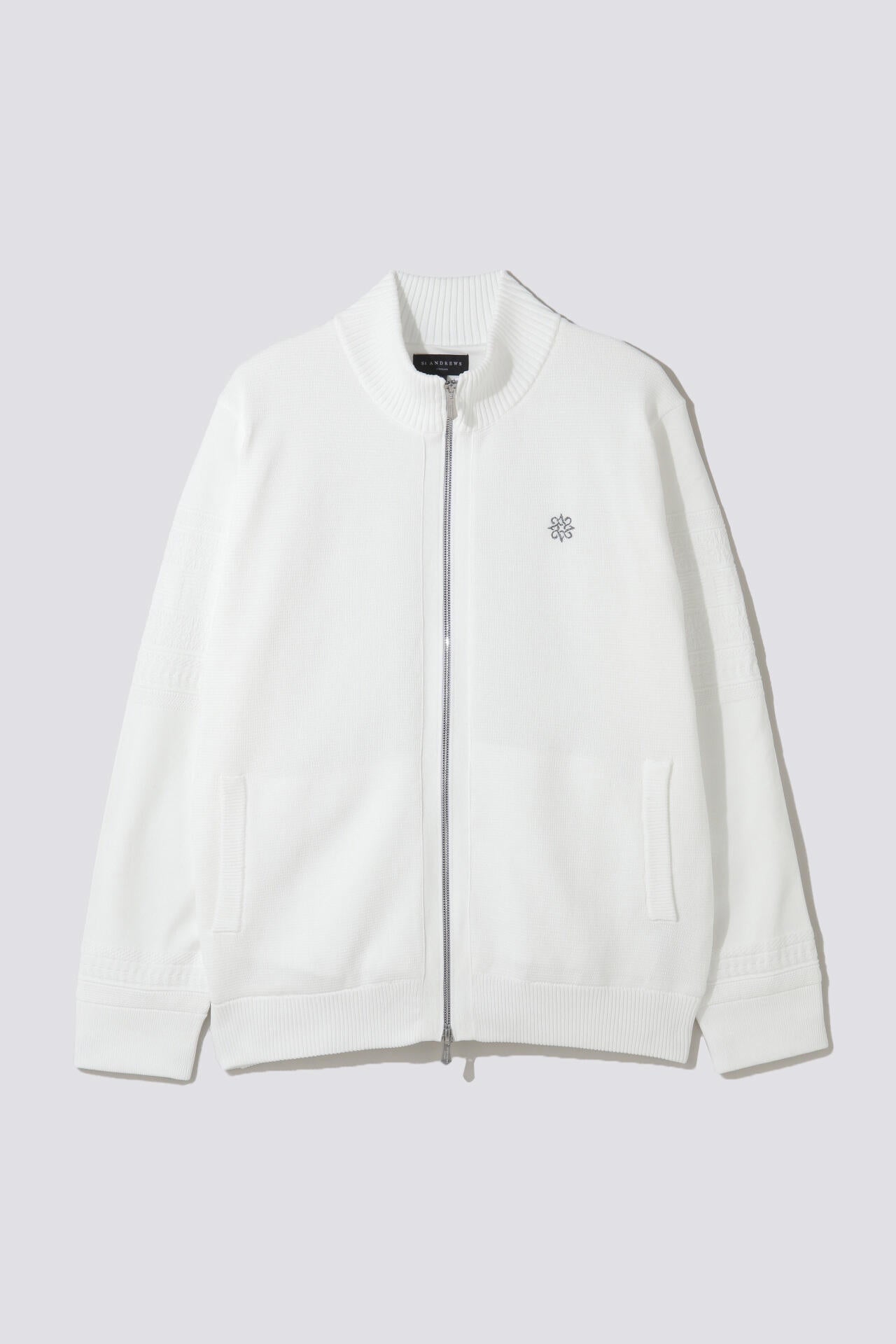 12G天竺裏地付き フルジップアップニットブルゾン (MENS) | St ANDREWS