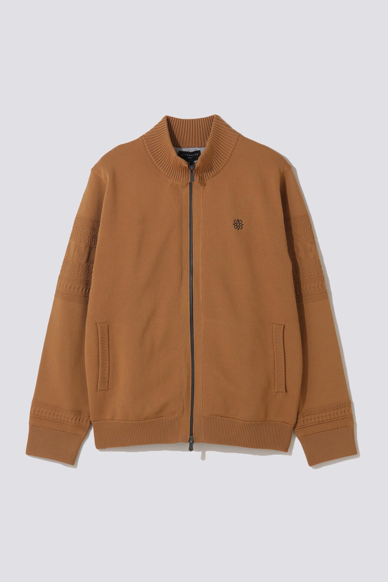 美品　セントアンドリュース　天竺裏地付きニットブルゾン 12G天竺裏地付き フルジップアップニットブルゾン (MENS) | St ANDREWS