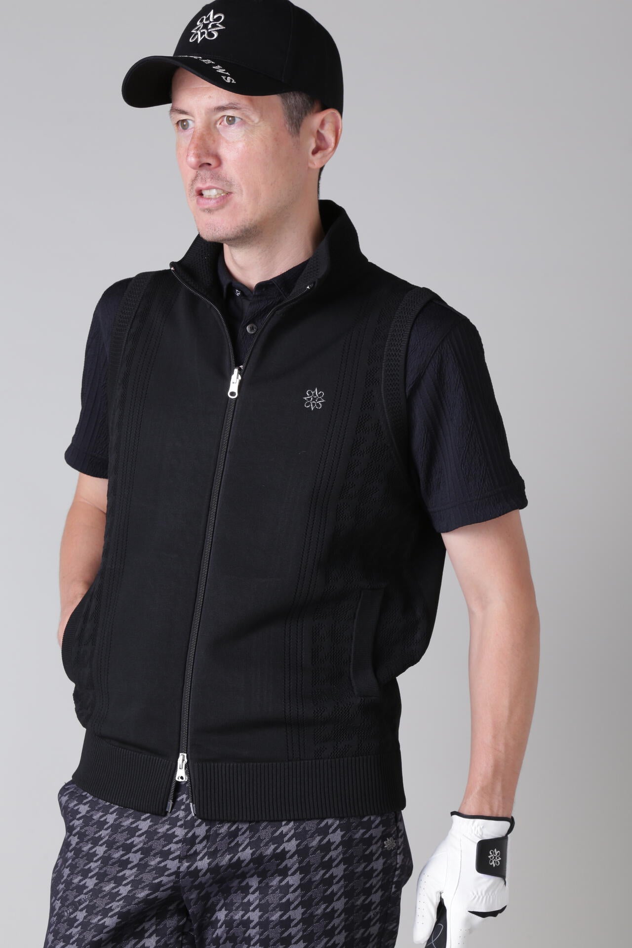 セントアンドリュース ニット　ベスト　メンズ St ANDREWS セントアンドリュース ゴルフウェア ベスト 秋 冬 14G天竺