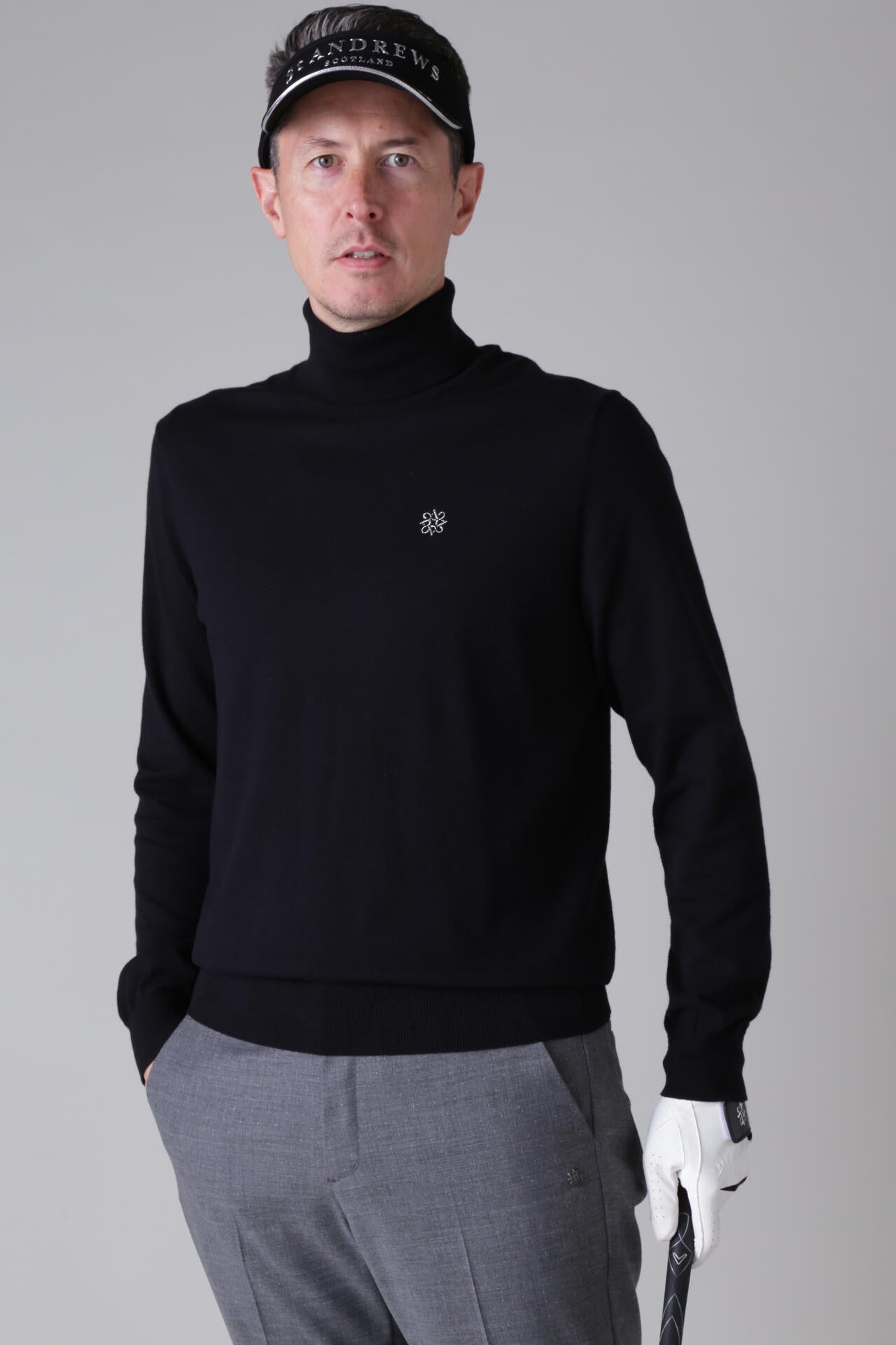 12G天竺タートルネックニットプルオーバー (MENS)