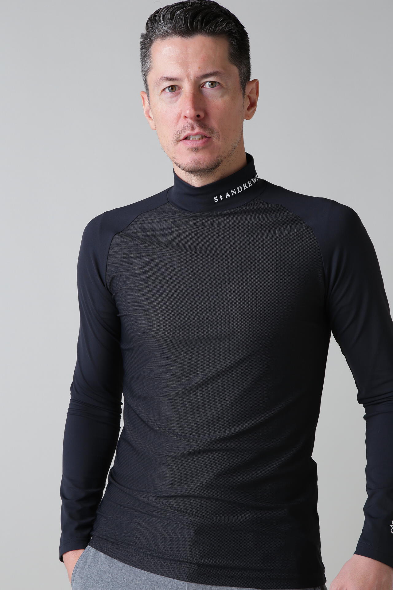 ツインコットUV×SUNPROFITメッシュ長袖ハイネックインナー (MENS)