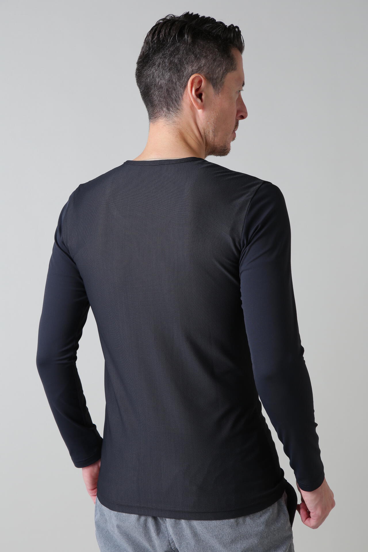 ツインコットンUV× SUNPROFITメッシュ長袖Uネックインナー (MENS)