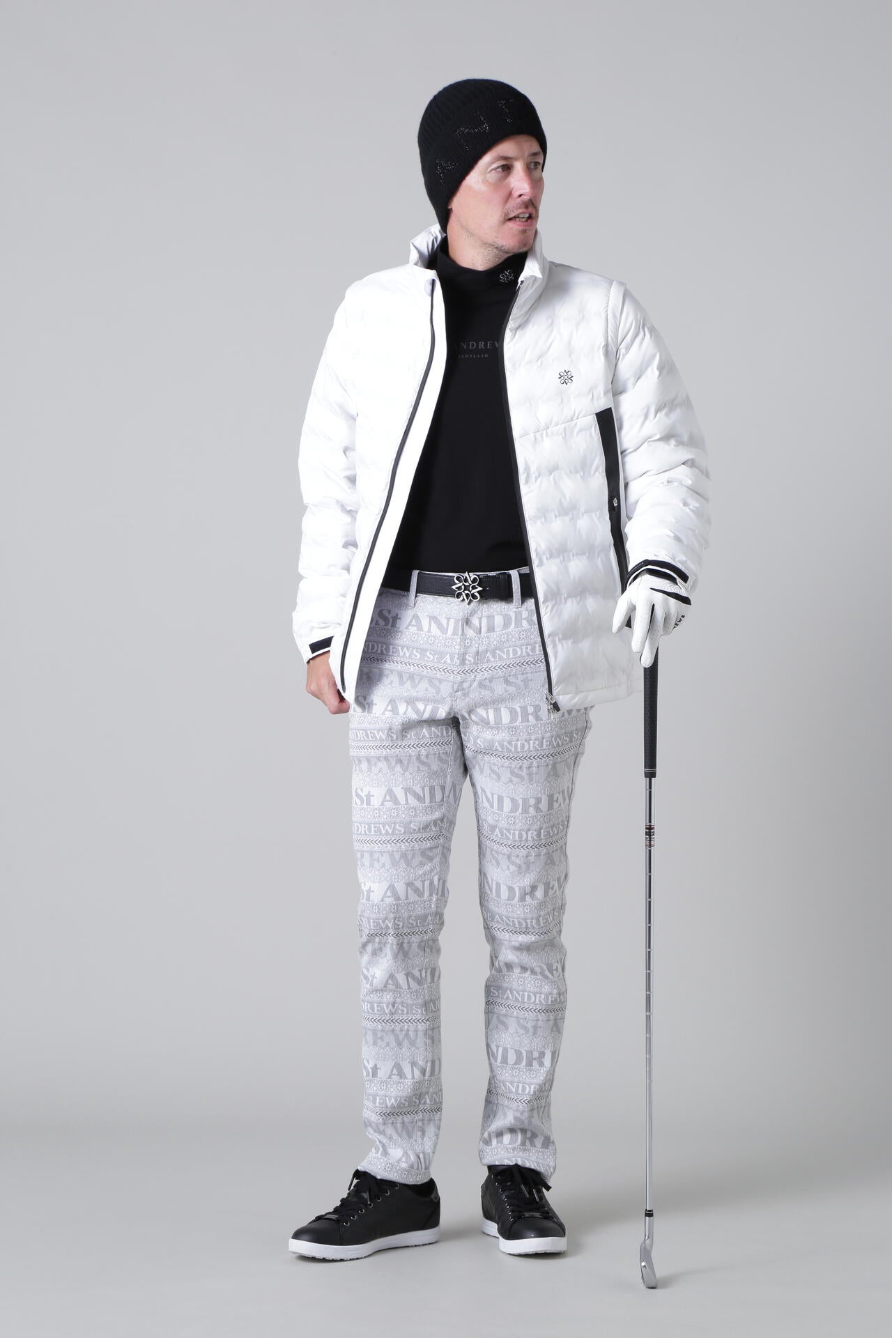 ボーダーノルディックジャガード5ポケットストレッチパンツ (MENS