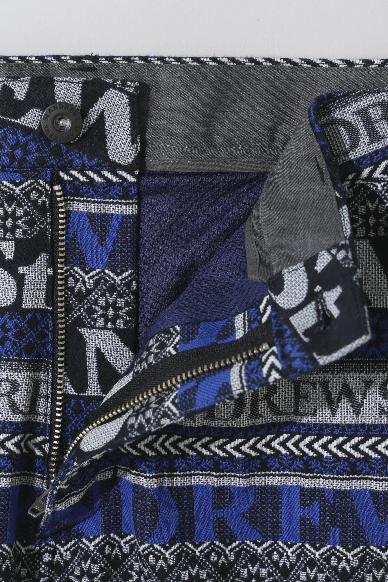 ボーダーノルディックジャガード5ポケットストレッチパンツ (MENS