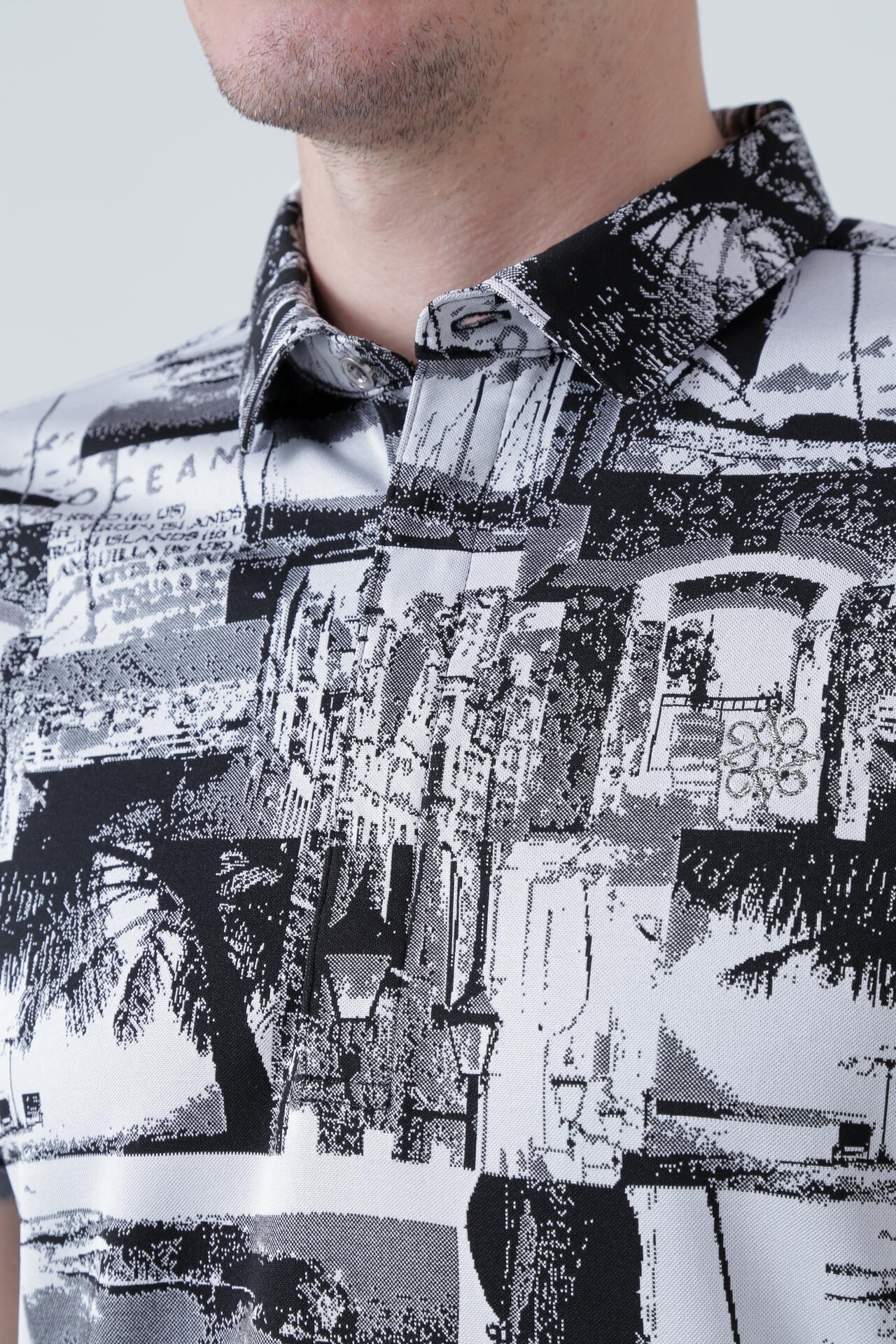 クルーズフォトジャガード半袖シャツ (MENS) | St ANDREWS（セント