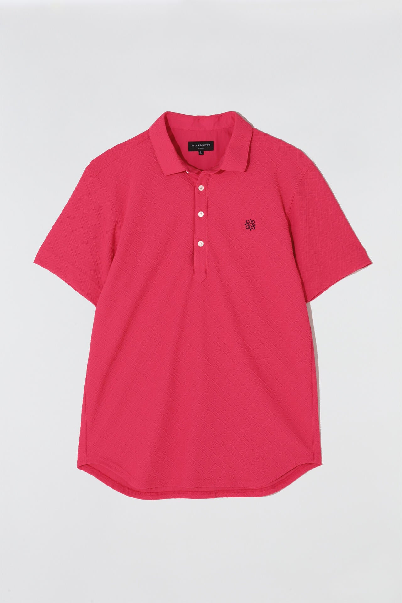 菱形ジャガード 半袖シャツ (MENS)