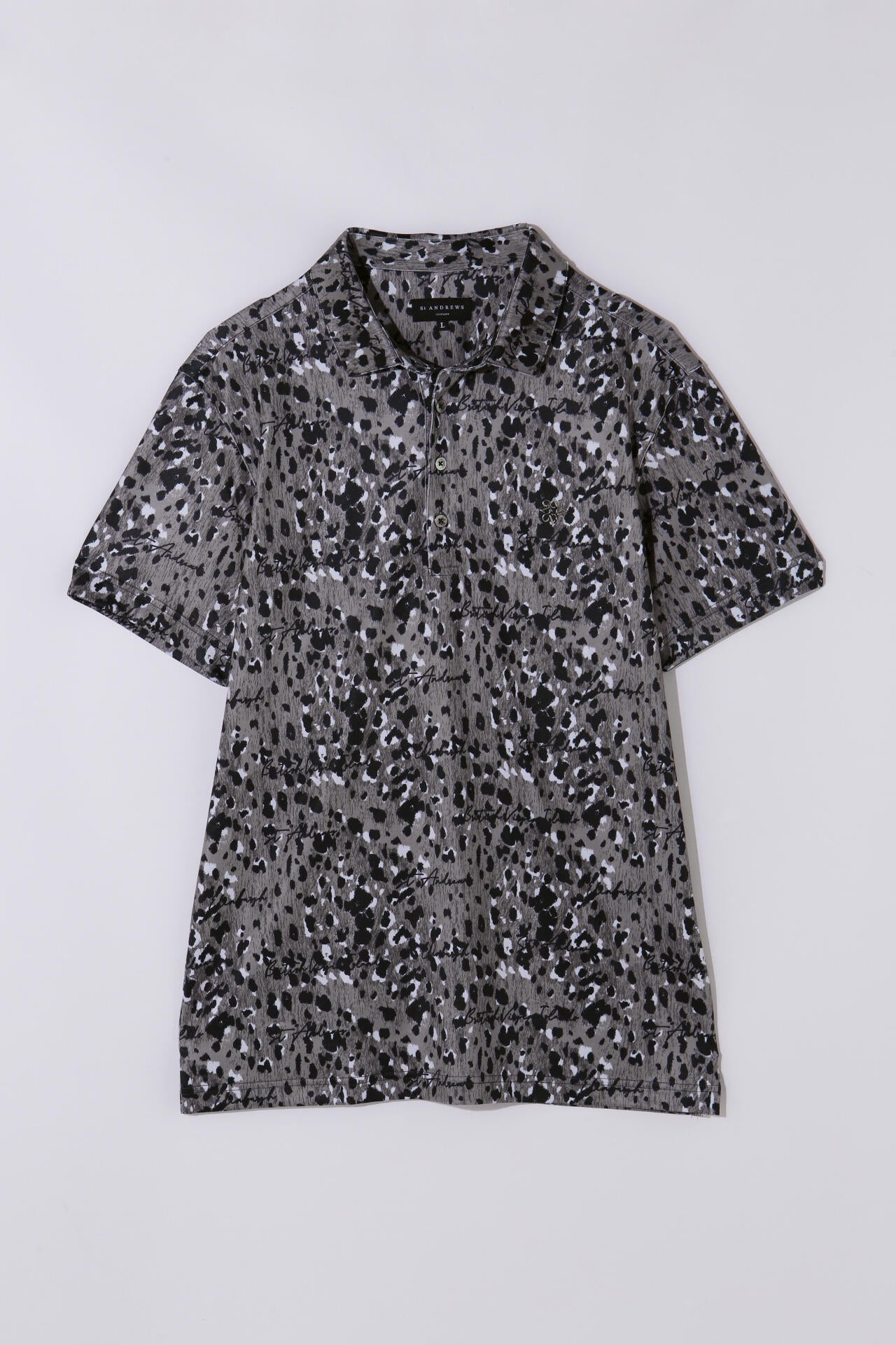 マリンシールプリント半袖ポロシャツ (MENS)