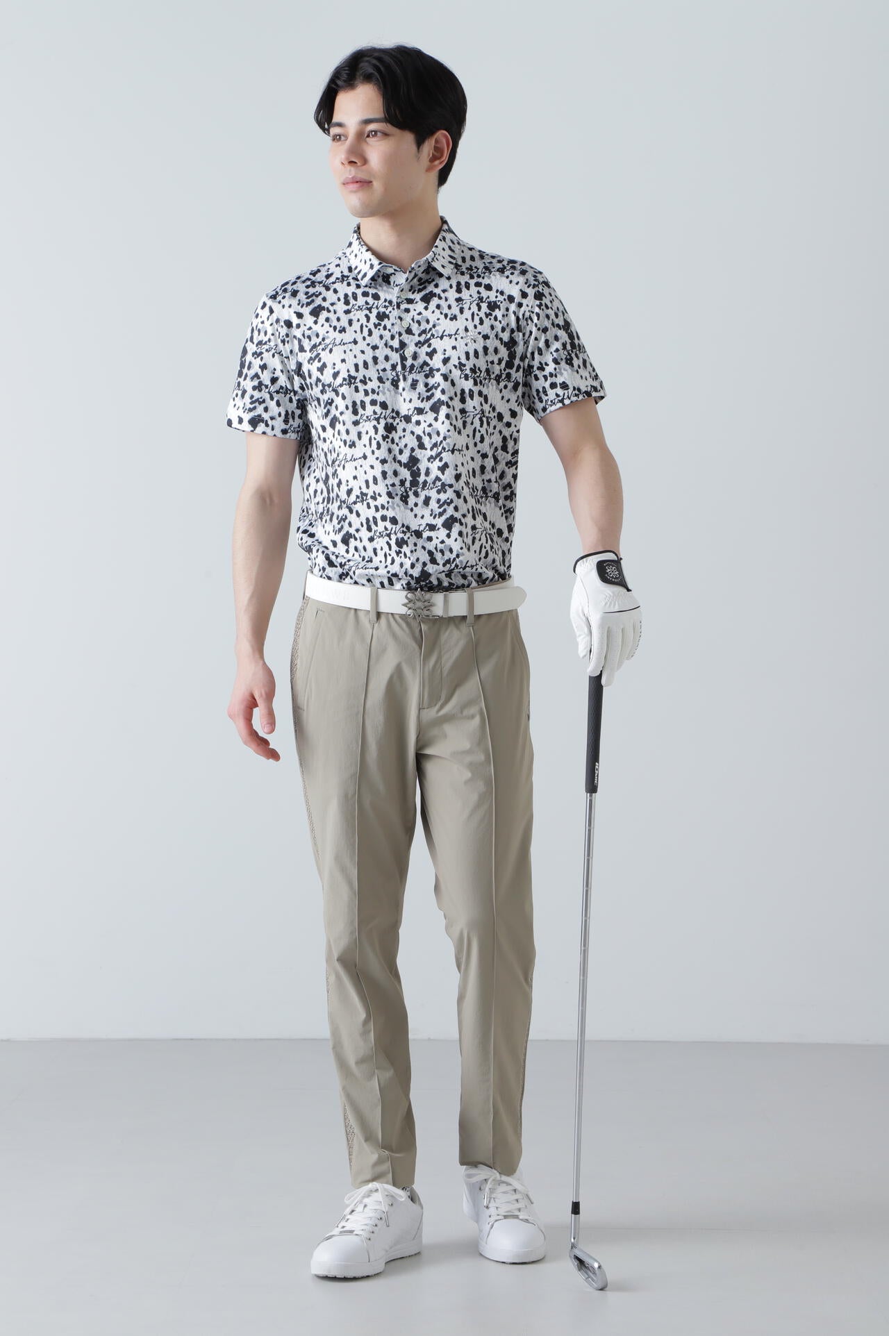 マリンシールプリント半袖ポロシャツ (MENS)