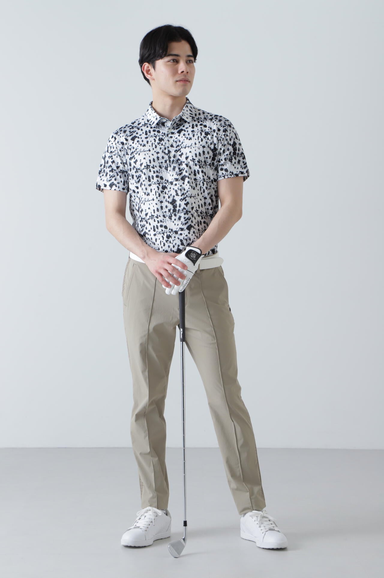 マリンシールプリント半袖ポロシャツ (MENS)