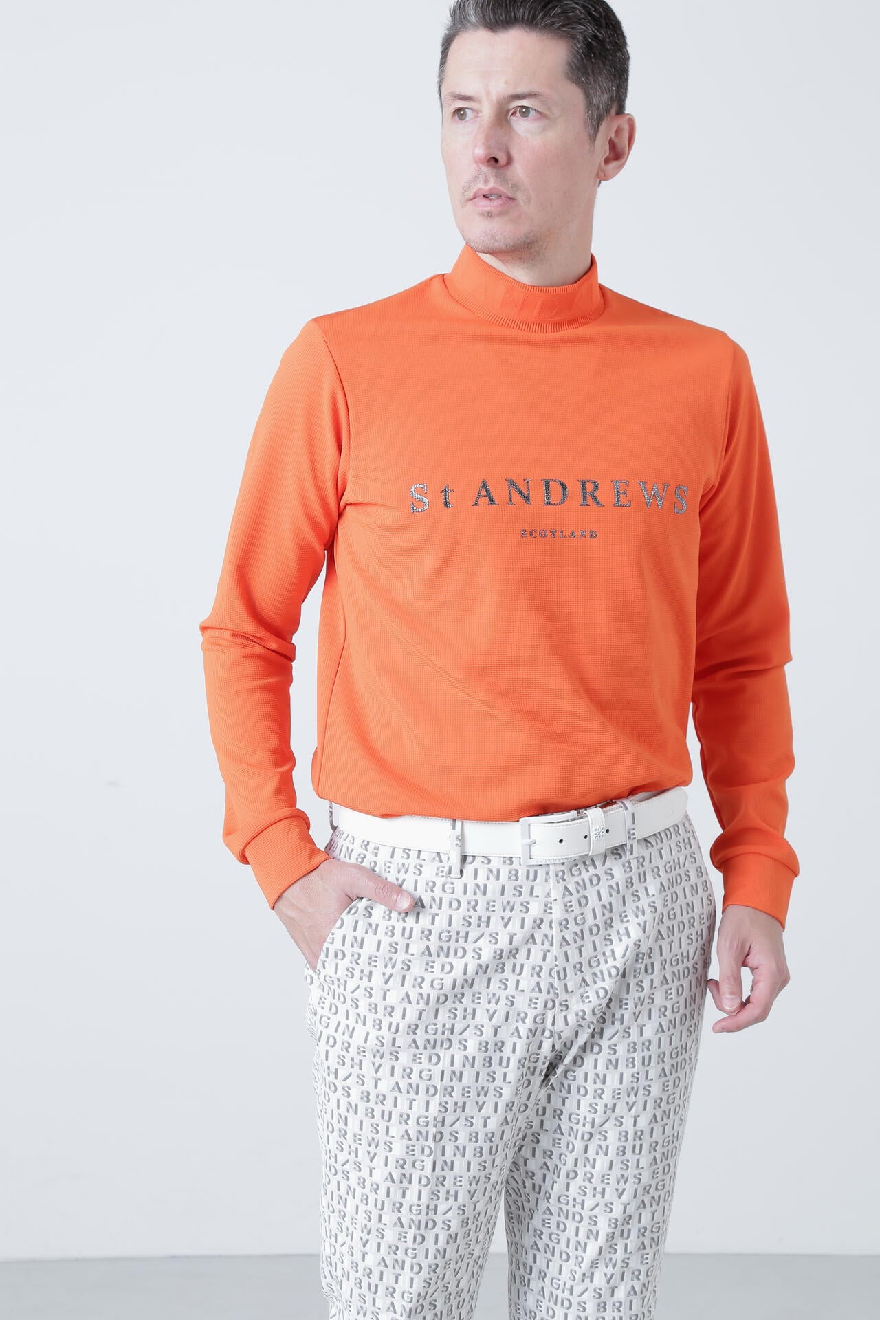 再値下げしましたセントアンドリュースモックネック ブロックリバー長袖ハイネック (MENS) | St ANDREWS（セント