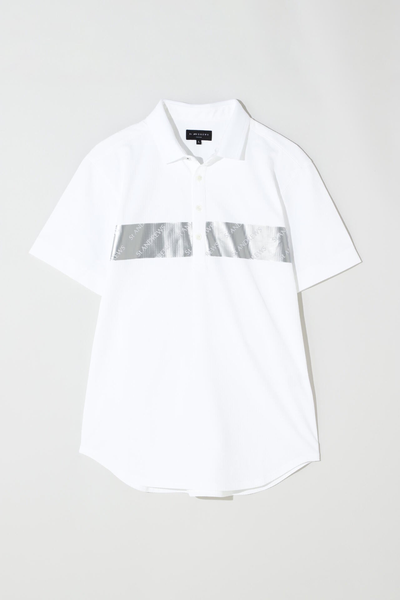 格子ジャガード 半袖ポロシャツ (MENS)