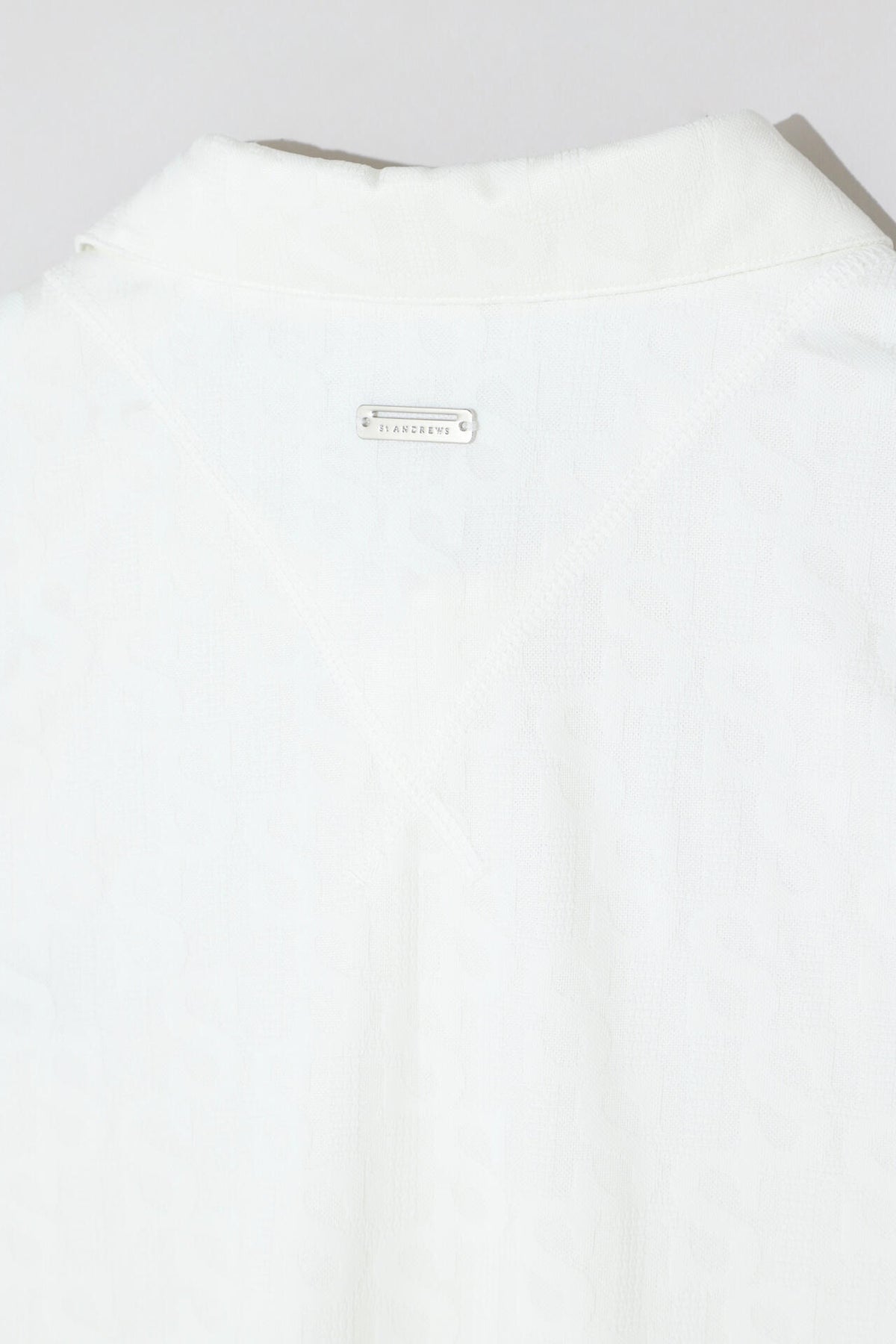 STロゴジャガード 長袖ポロシャツ (MENS)