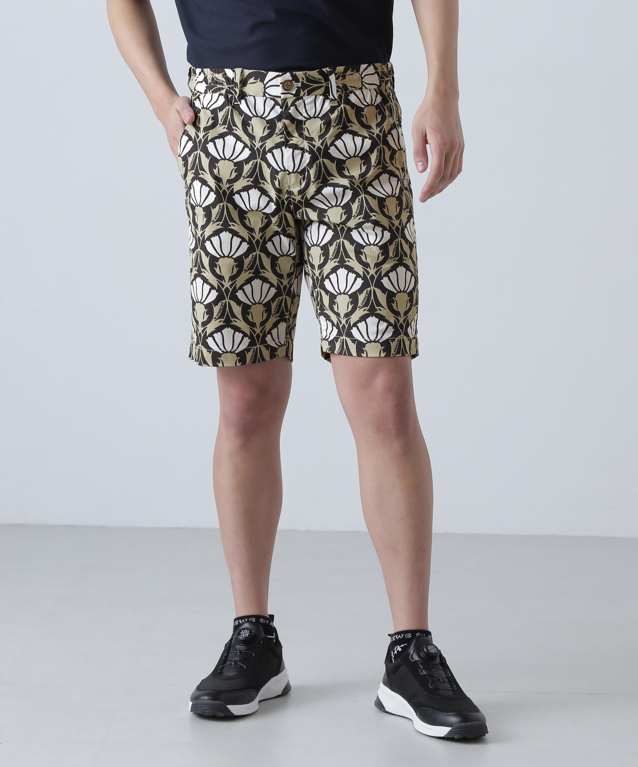 ドビーストレッチショートパンツ ＜アザミ柄＞ (MENS) | St
