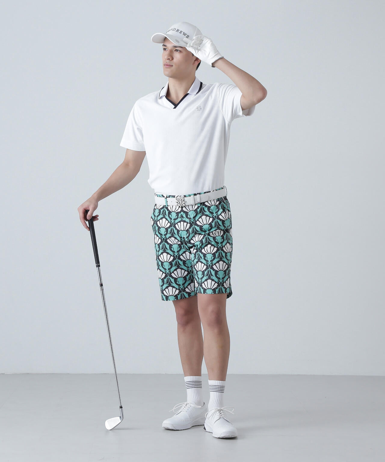 ドビーストレッチショートパンツ ＜アザミ柄＞ (MENS) | St