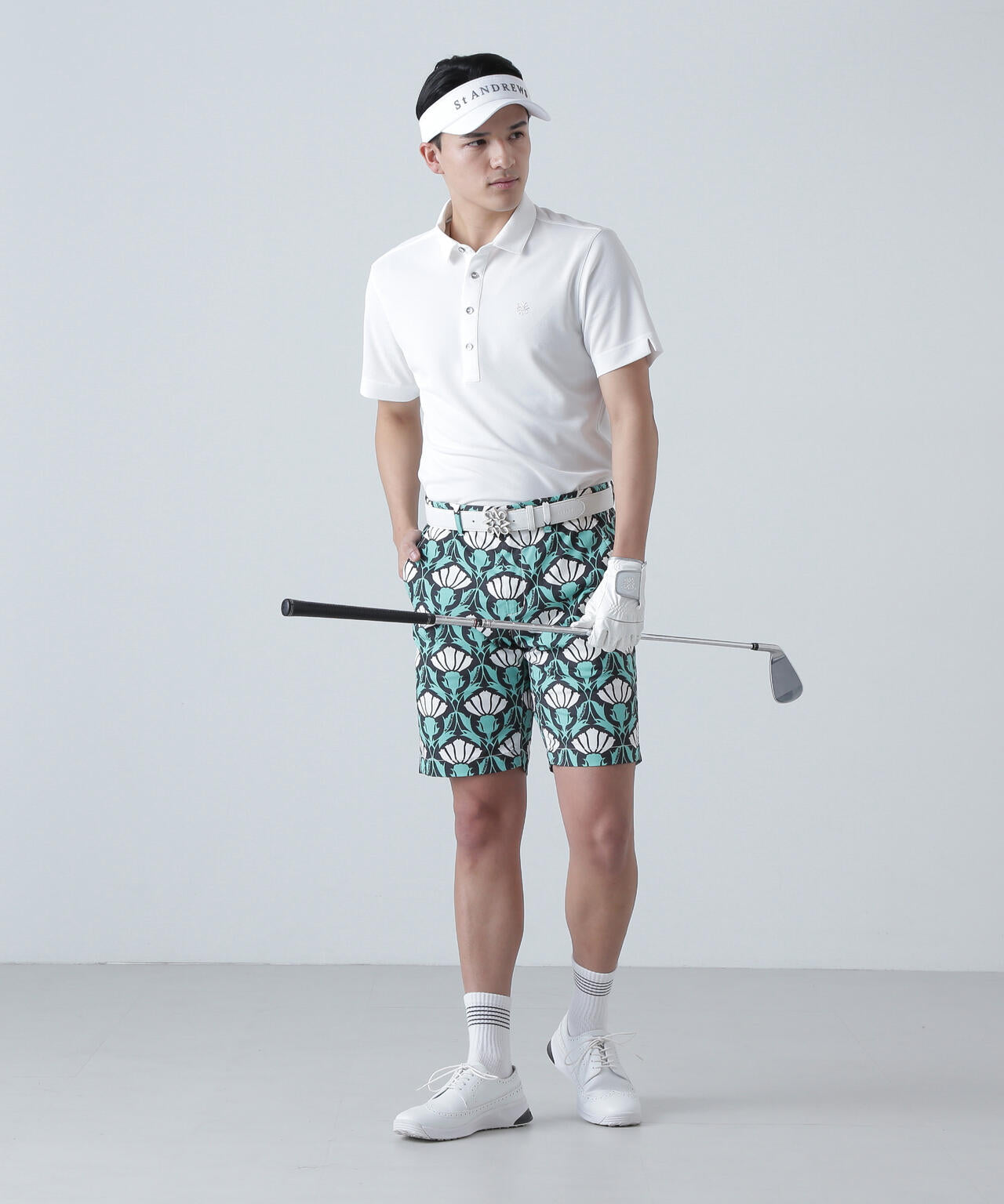 ドビーストレッチショートパンツ ＜アザミ柄＞ (MENS) | St