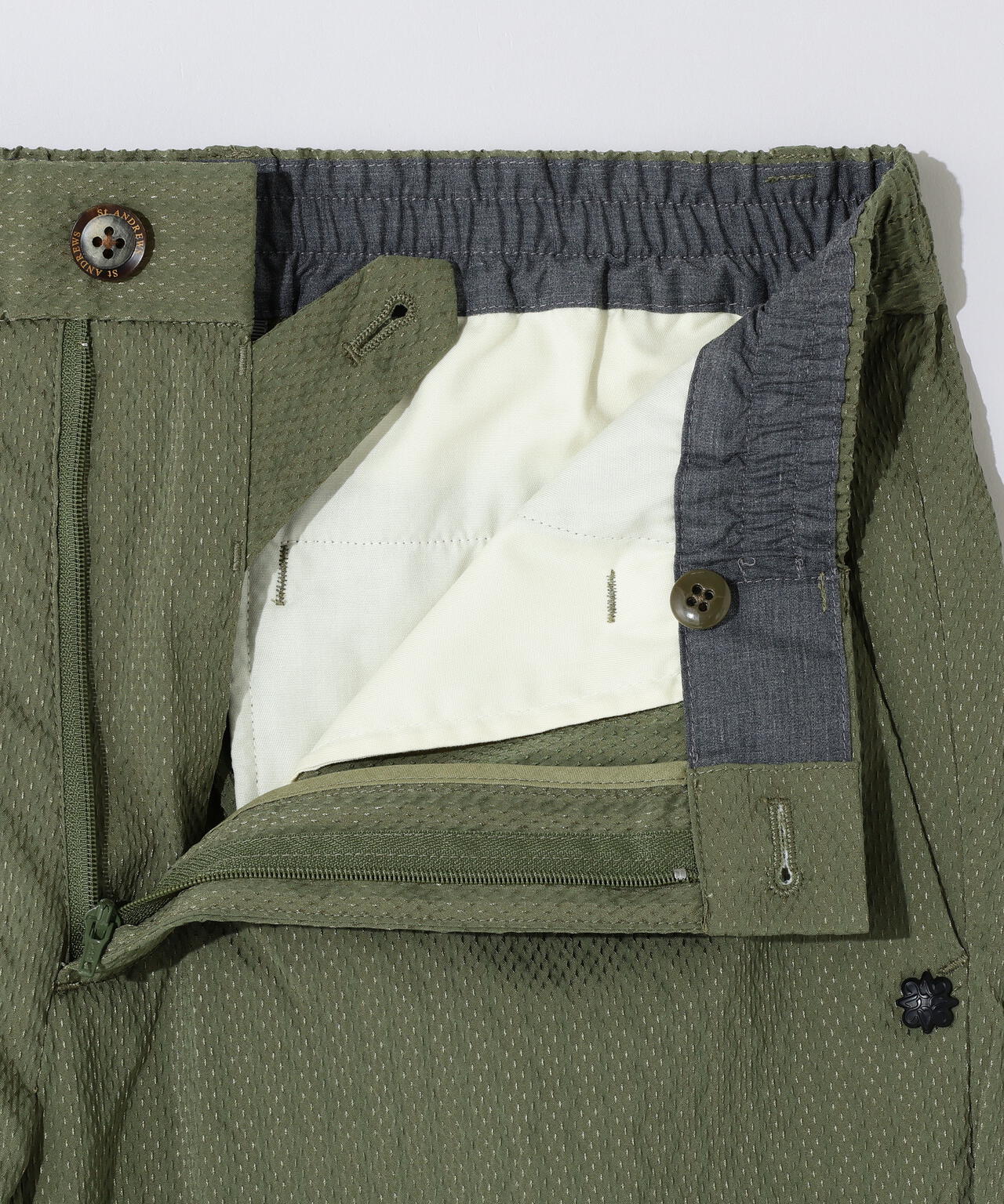 新品 セントアンドリュース ラメジャガード パンツ 定価39600円 灰 M 新品 セントアンドリュース ラメジャガード パンツ 定価39600円