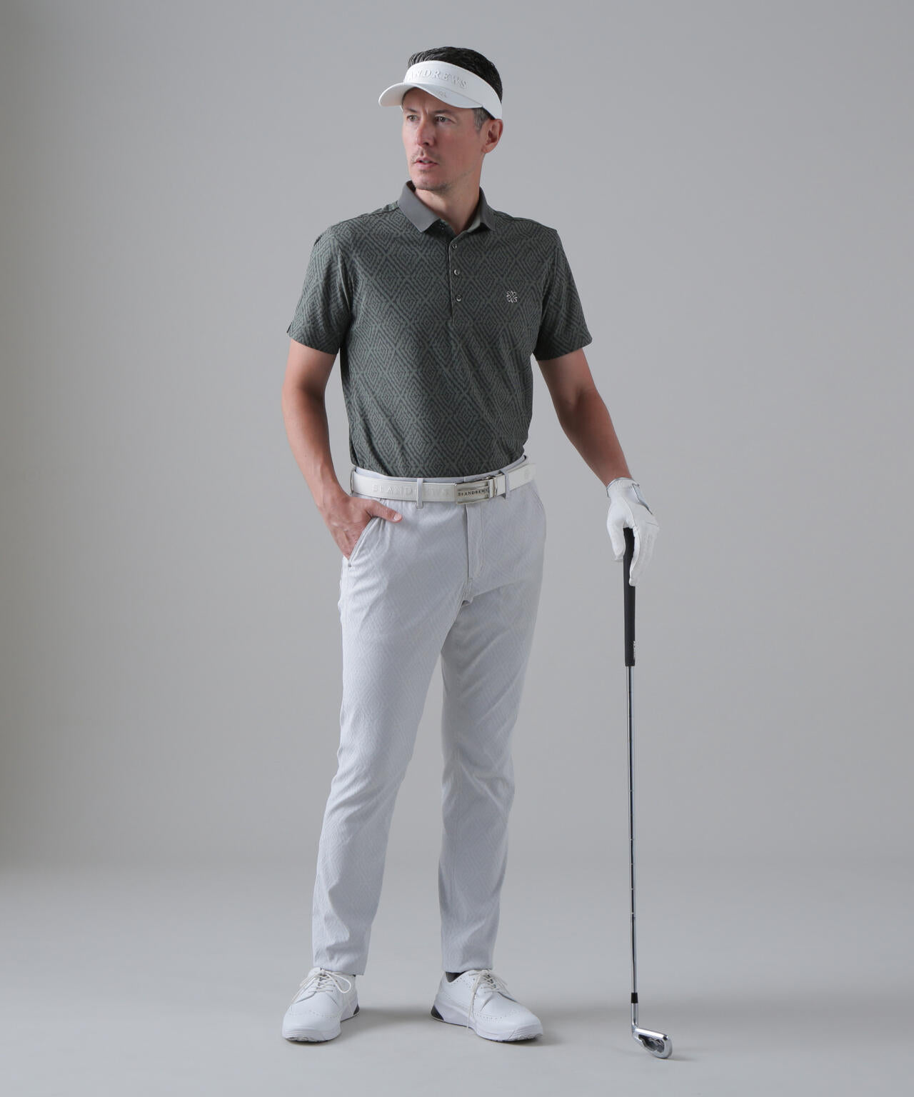 ダイヤジャガードレギュラーストレッチ 5ポケットパンツ (MENS)