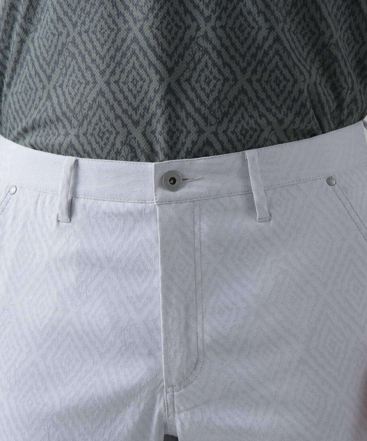 ダイヤジャガードレギュラーストレッチ 5ポケットパンツ (MENS)