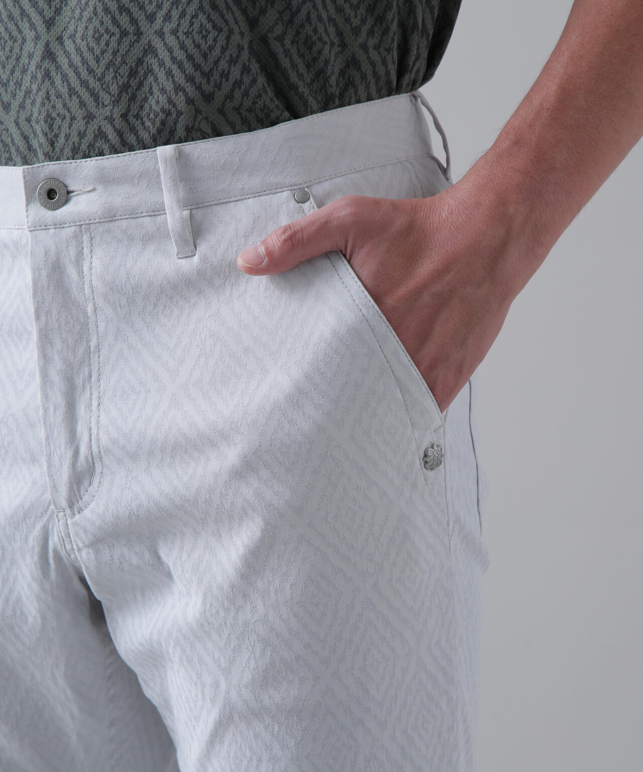 ダイヤジャガードレギュラーストレッチ 5ポケットパンツ (MENS)