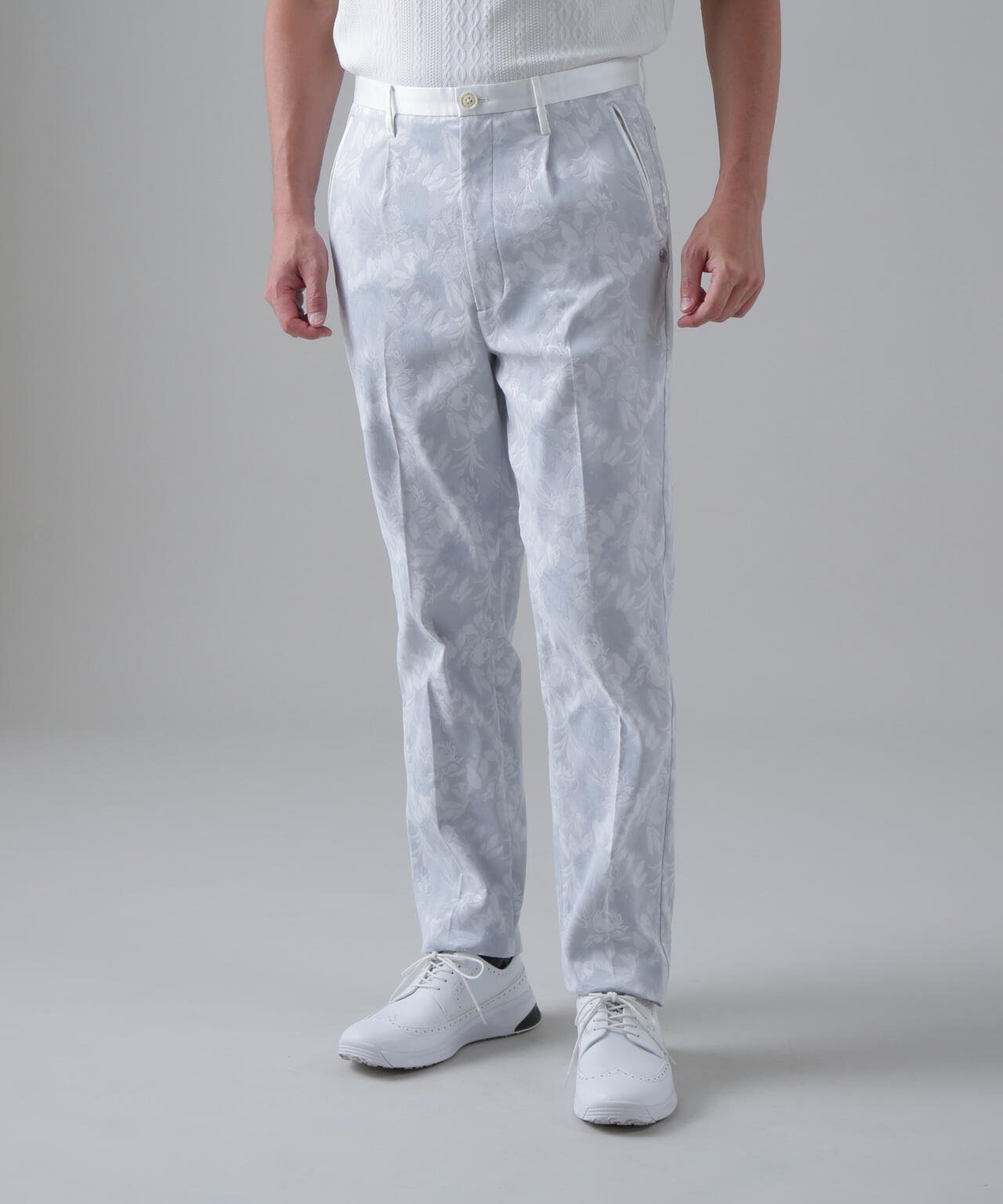 新品 セントアンドリュース ラメジャガード パンツ 定価39600円 灰 M ボニースコットランドジャガードパンツ (MENS) | St ANDREWS（セント