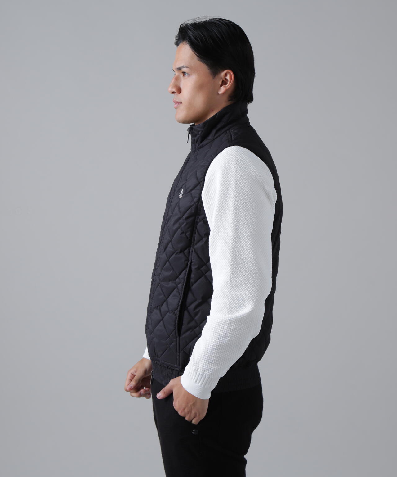 St ANDREWS  5%OFF致しました♡ ドットストレッチキルトフルジップベスト (MENS) | St ANDREWS