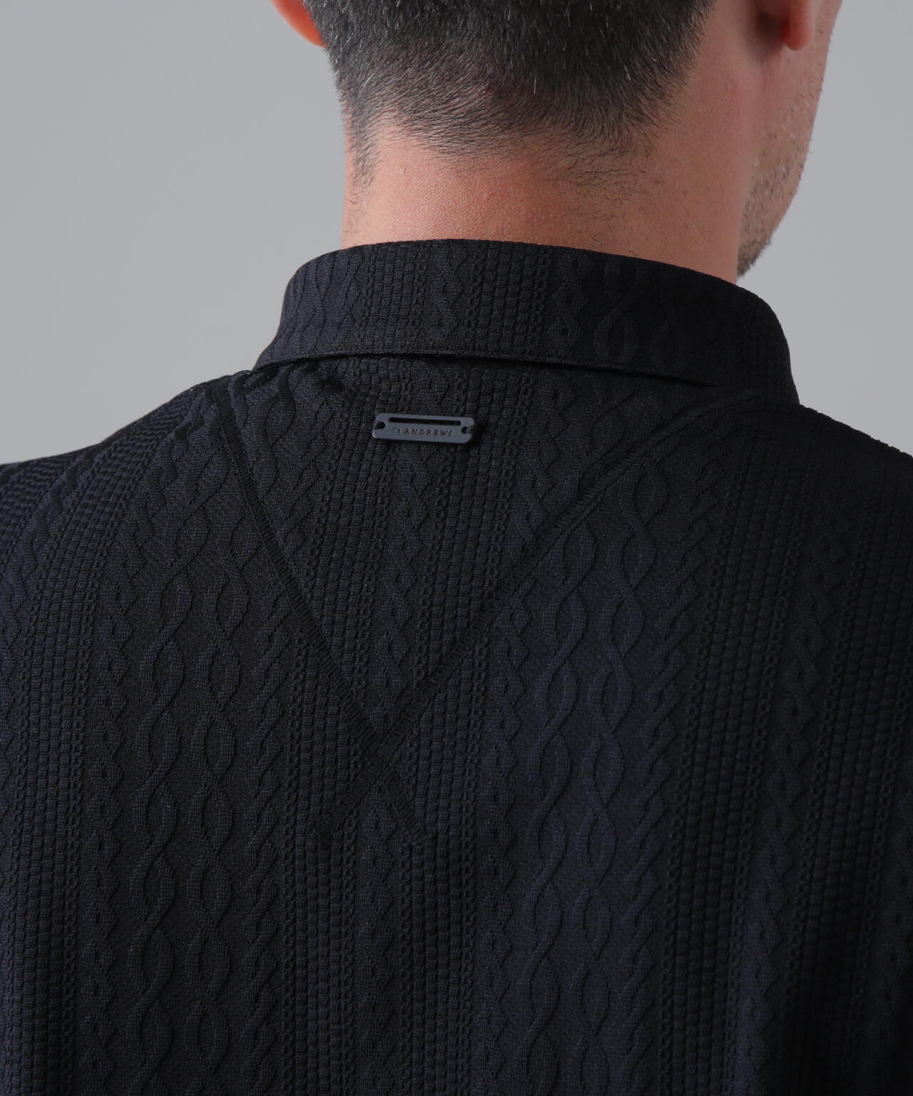 縄柄リンクス半袖シャツ (MENS)