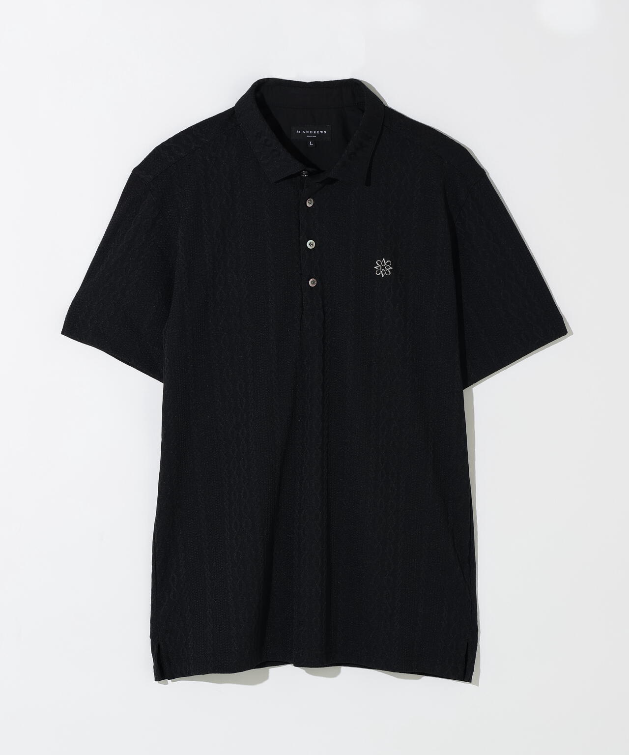 縄柄リンクス半袖シャツ (MENS)