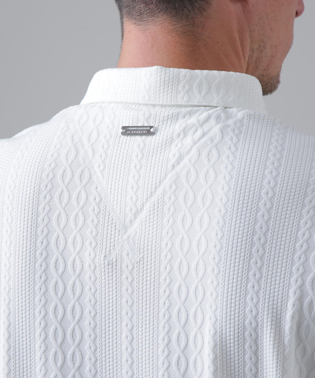 縄柄リンクス半袖シャツ (MENS)