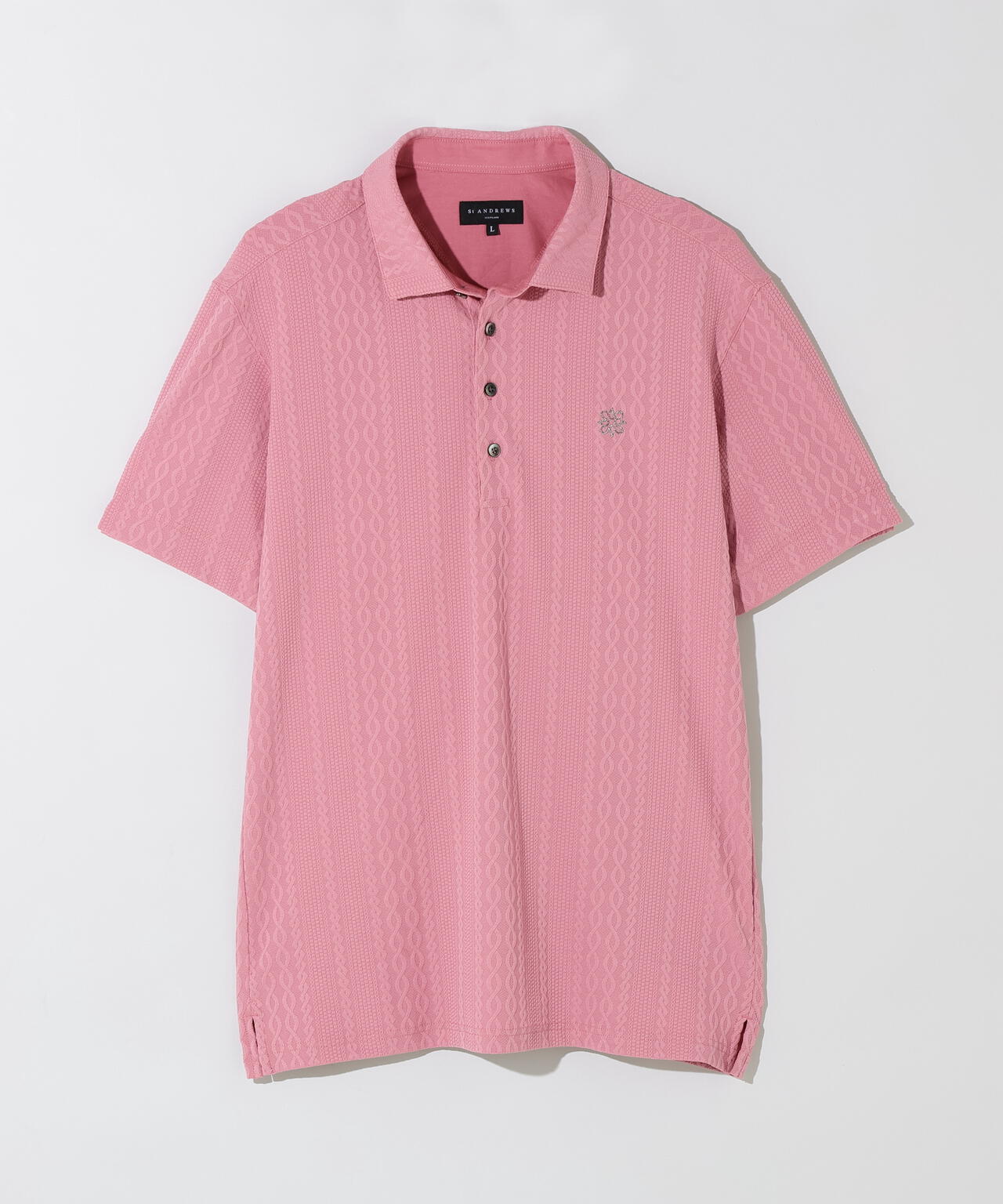 縄柄リンクス半袖シャツ (MENS)