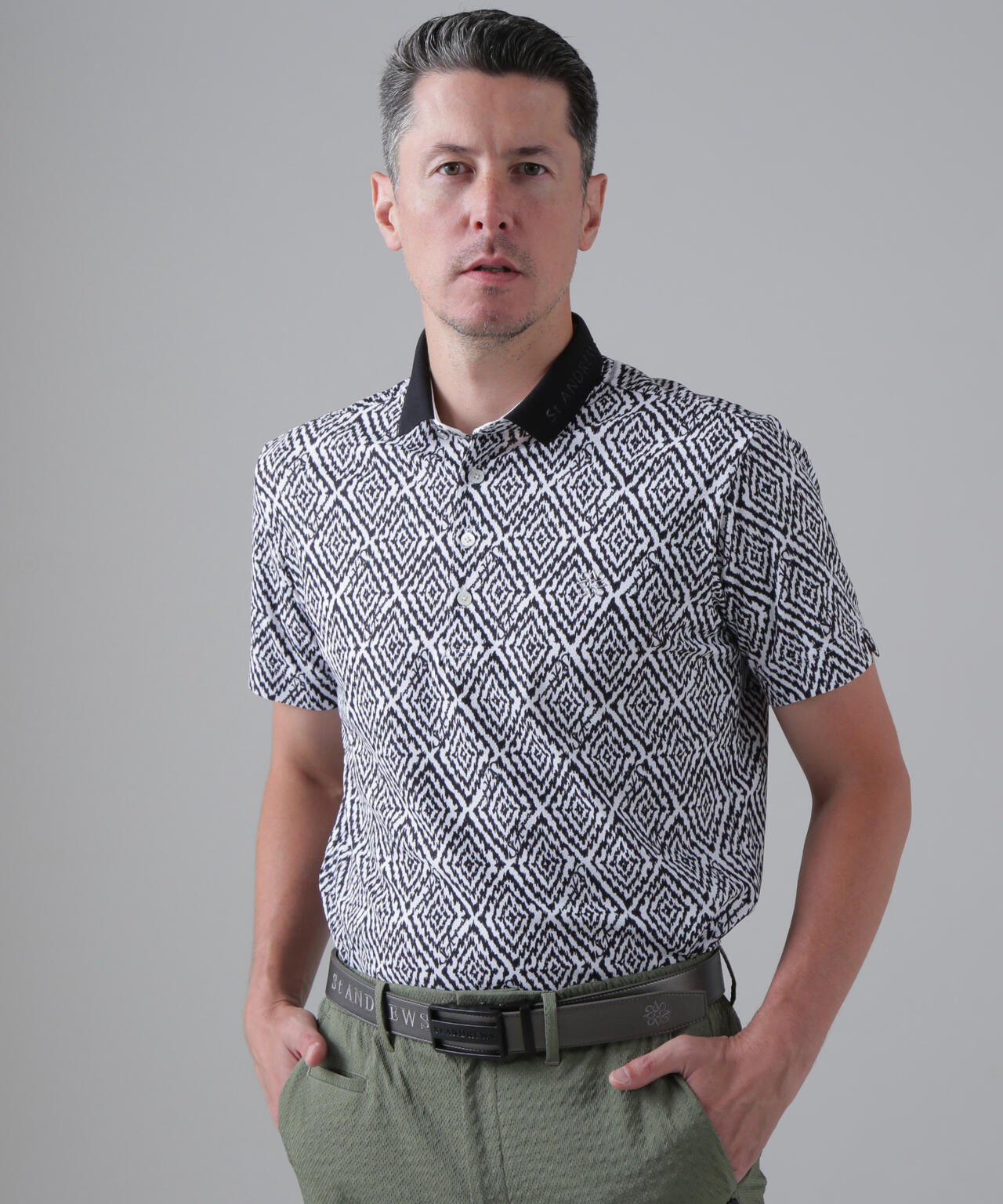 SPXダイヤプリント半袖ポロシャツ (MENS)