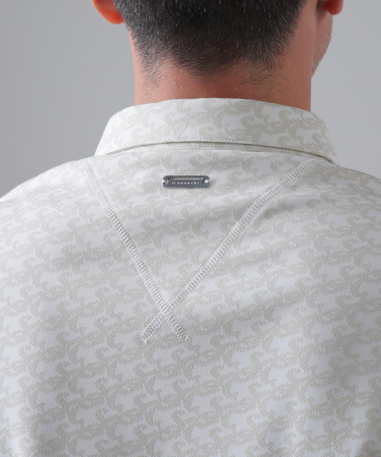 SAロゴトッドジャガード半袖シャツ (MENS)