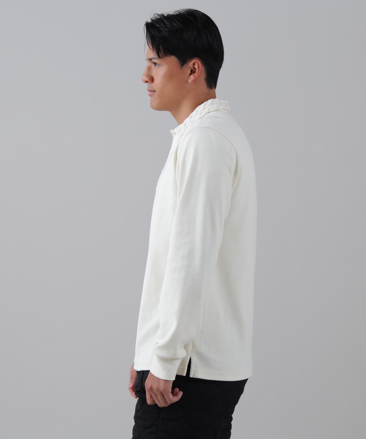 パイル長袖ポロシャツ (MENS)