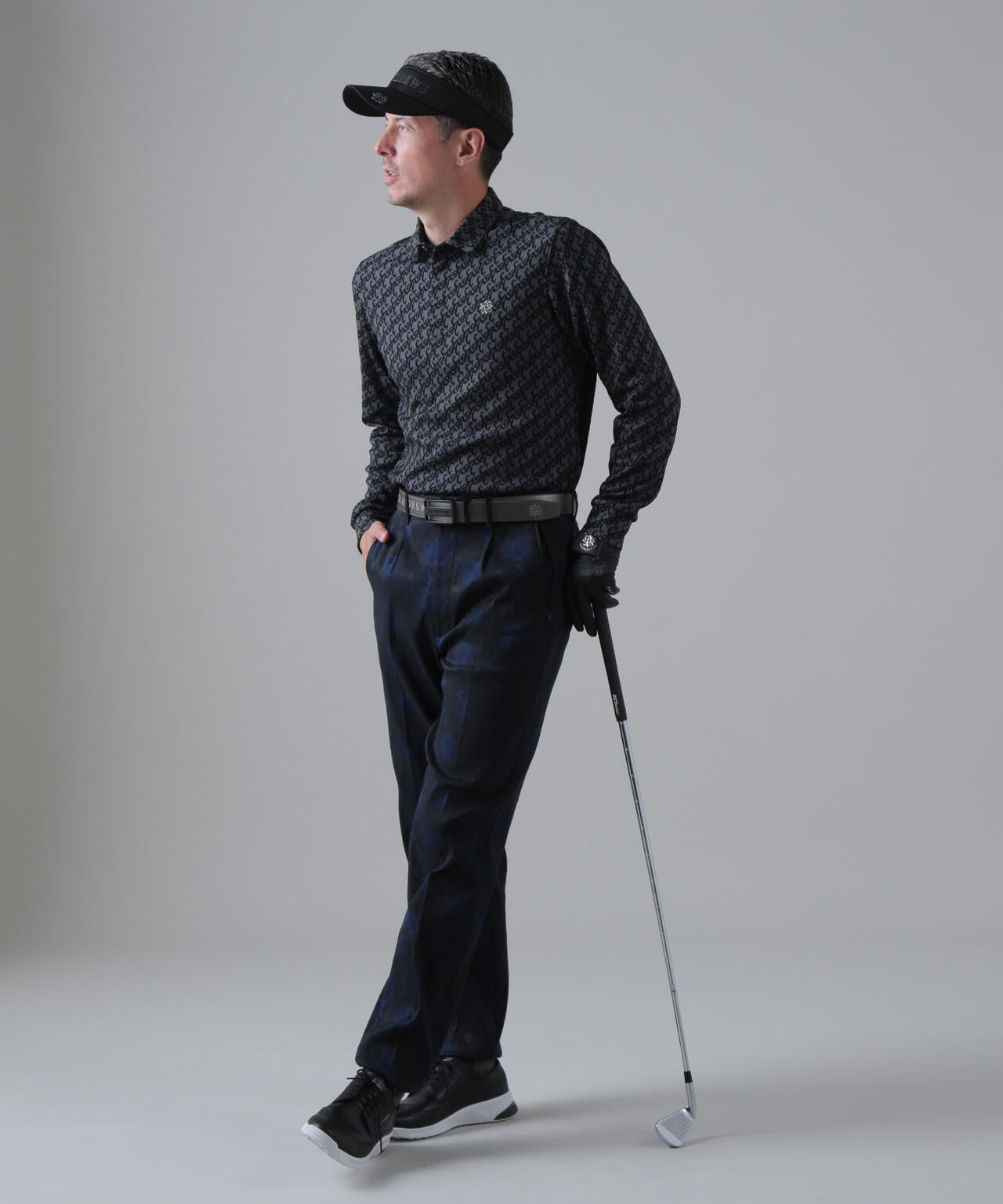 SAロゴふくれジャガード長袖シャツ (MENS)