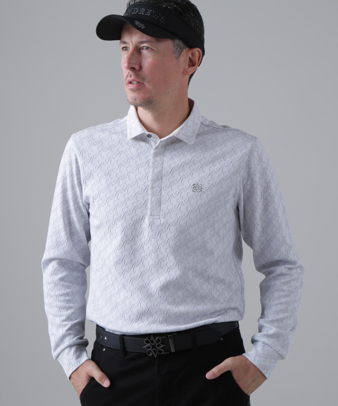 SAロゴふくれジャガード長袖シャツ (MENS)