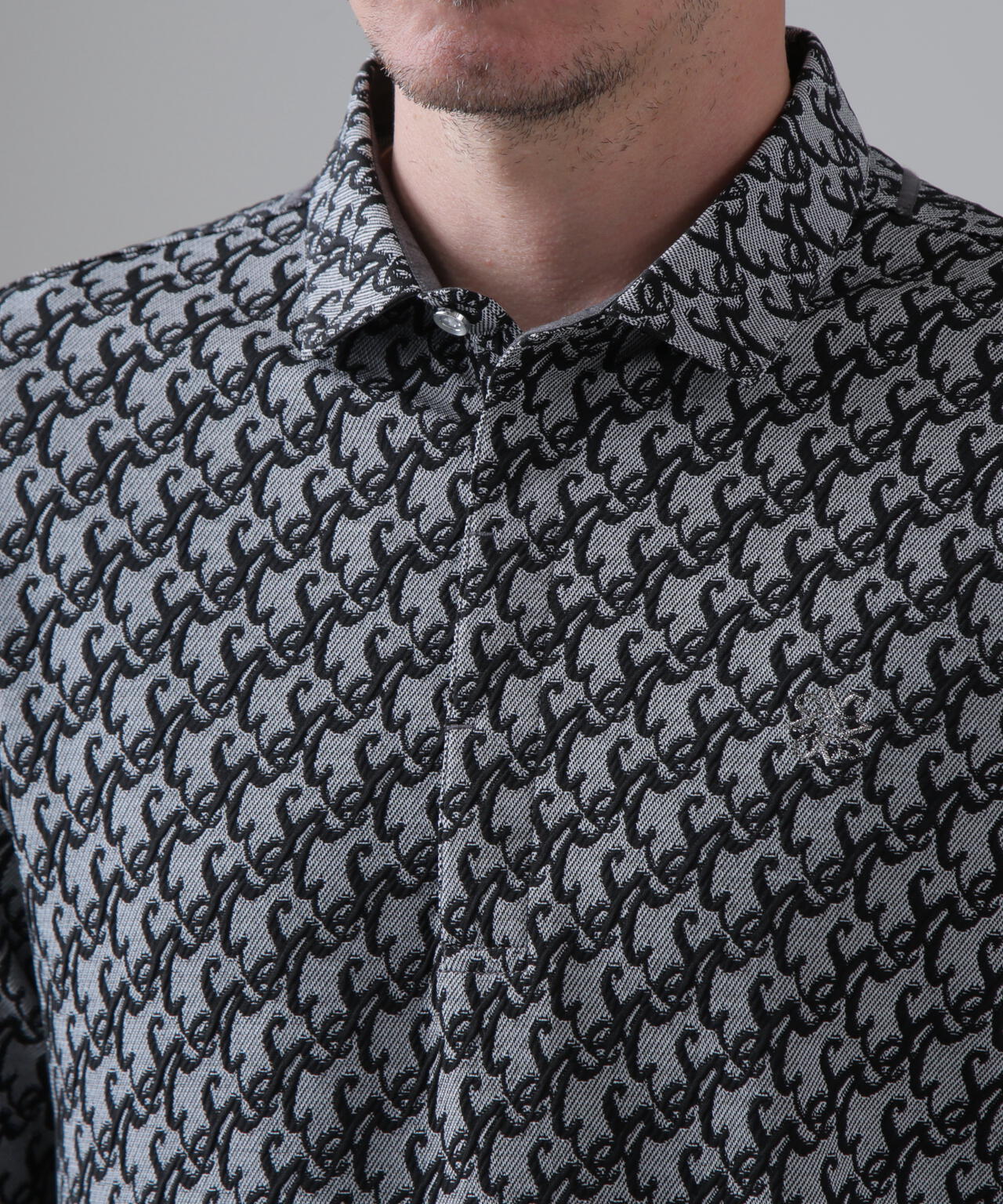 SAロゴふくれジャガード長袖シャツ (MENS)