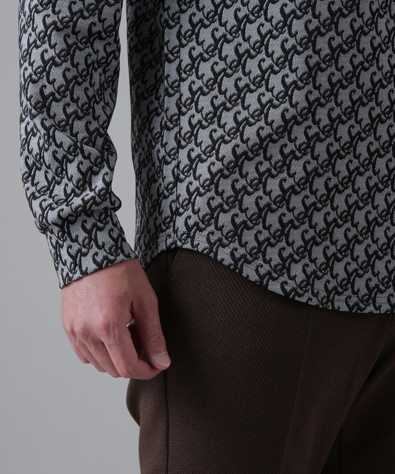 SAロゴふくれジャガード長袖シャツ (MENS)