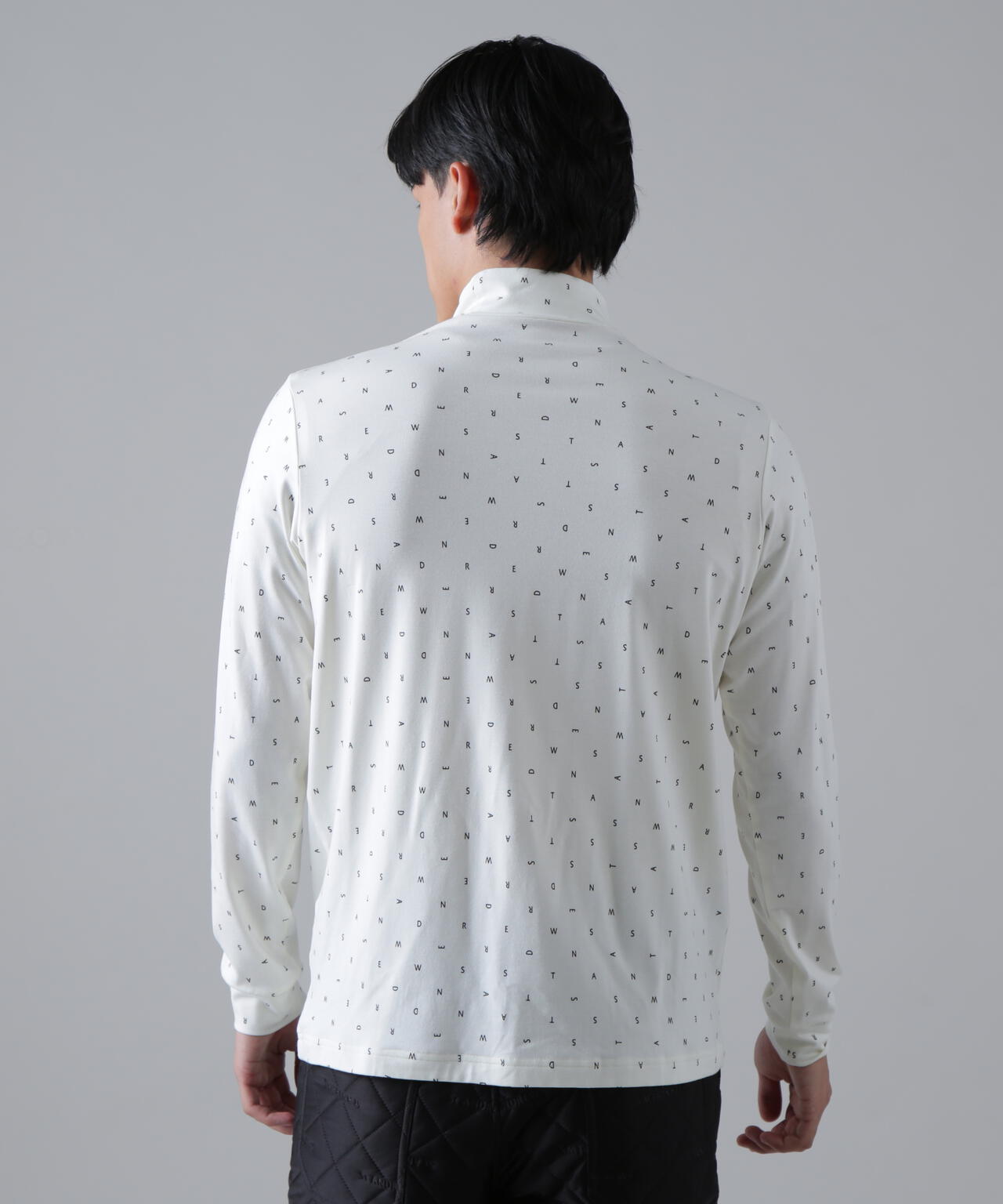 ソリストヒートミニロゴプリント長袖ハイネックカットソー (MENS)