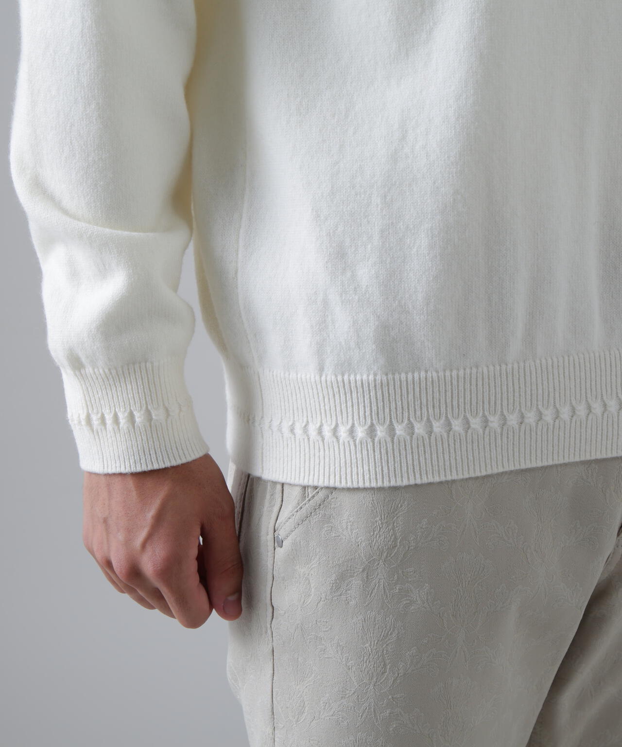 9G天竺 クルーネックニットプルオーバー (MENS)