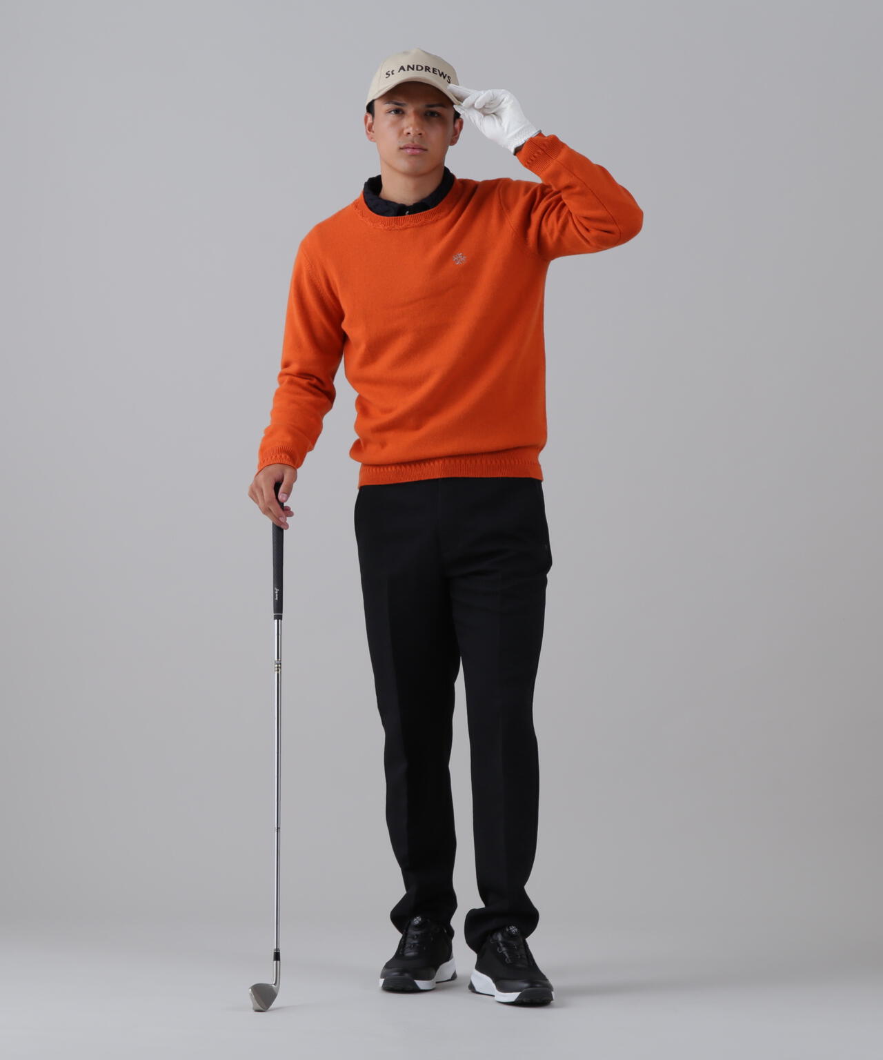 9G天竺 クルーネックニットプルオーバー (MENS)