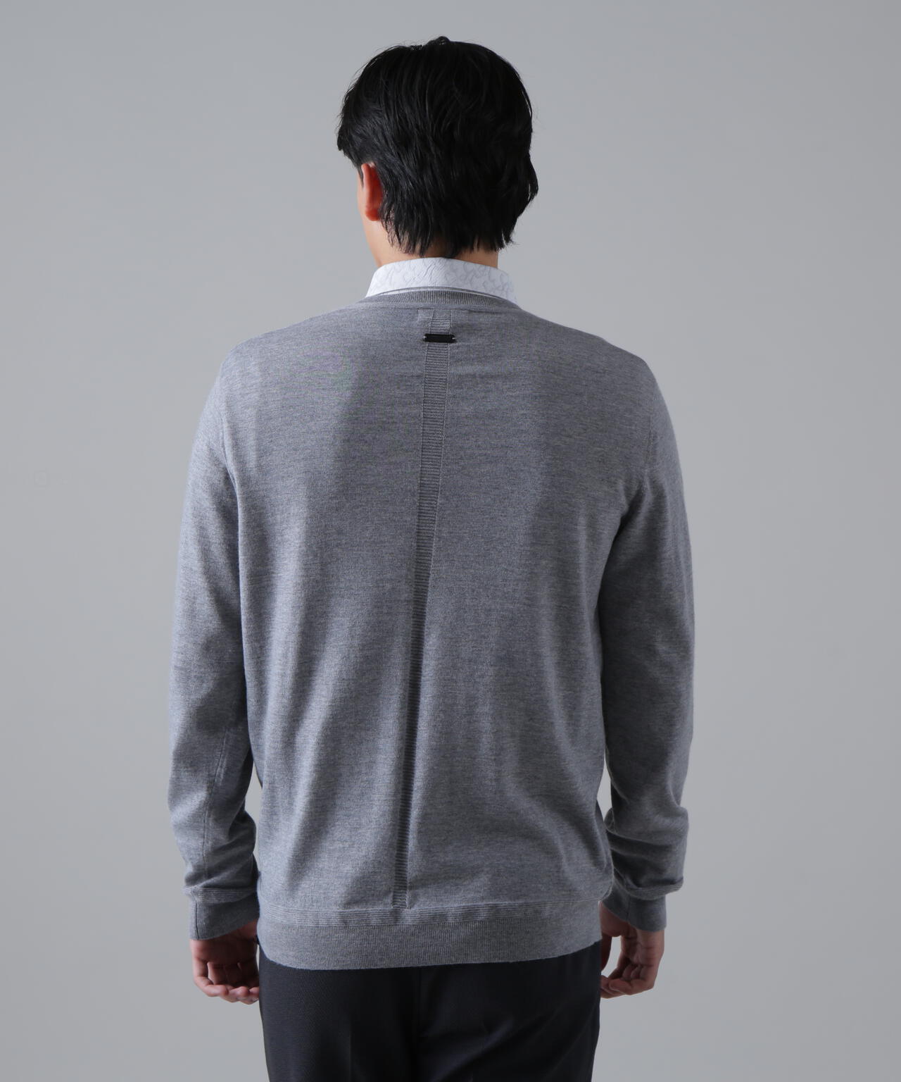 16G天竺クルーネックニットプルオーバー (MENS)