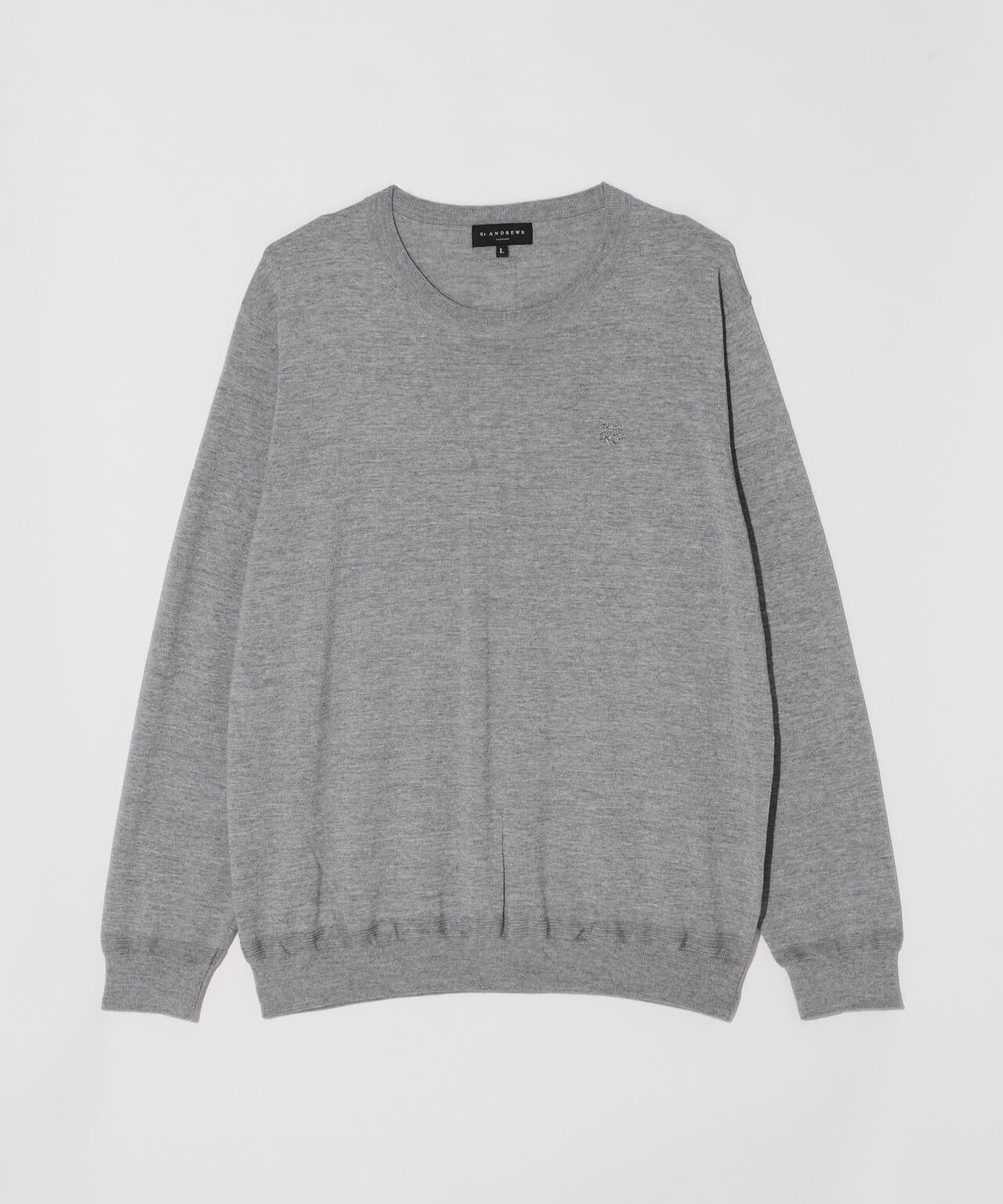 16G天竺クルーネックニットプルオーバー (MENS)