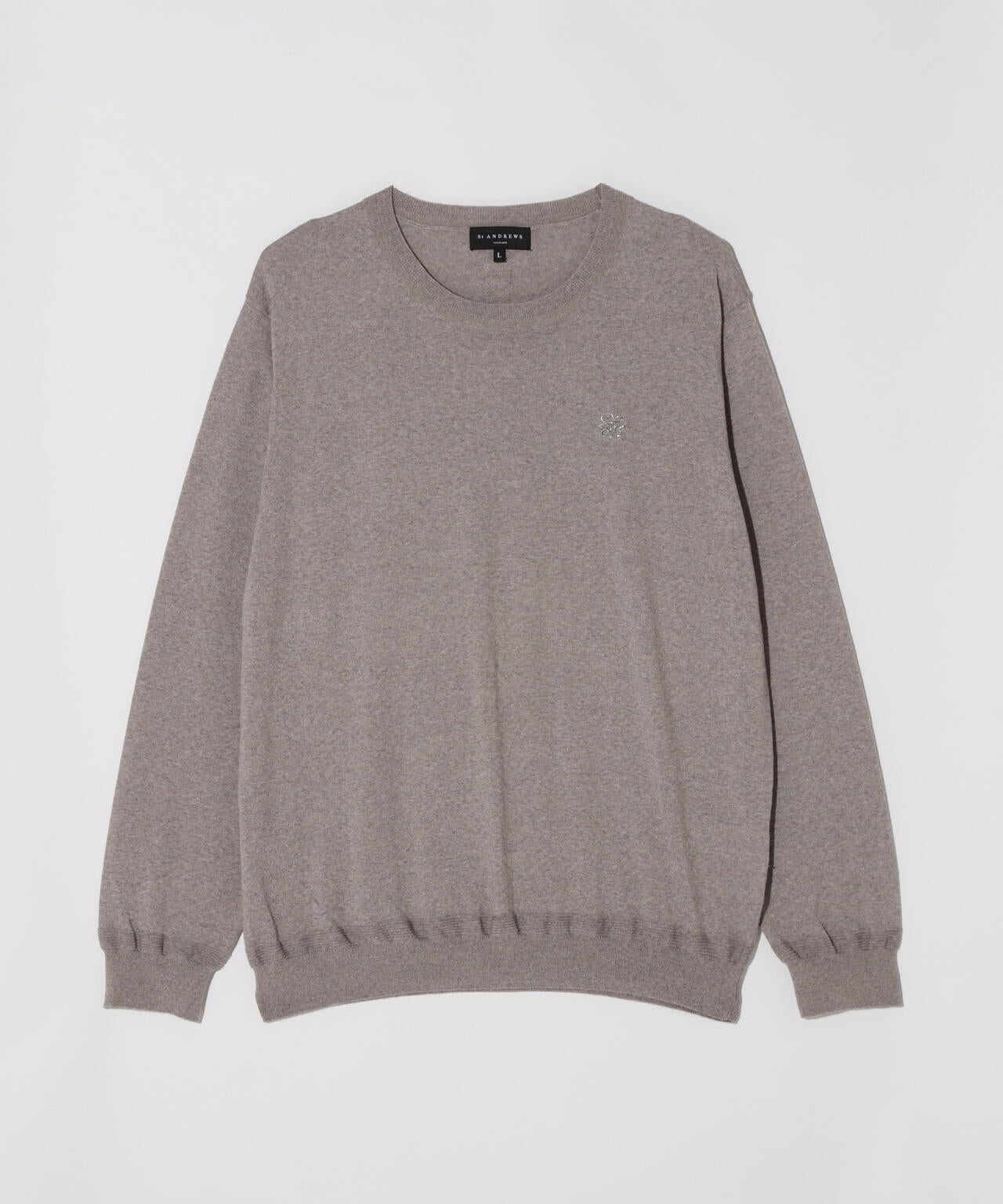 16G天竺クルーネックニットプルオーバー (MENS)