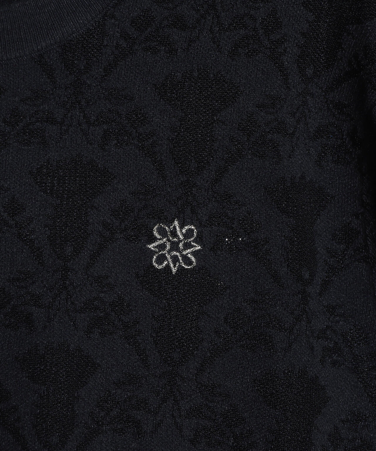 14Gアザミダマスクジャガードクルーネックニットプルオーバー (MENS)