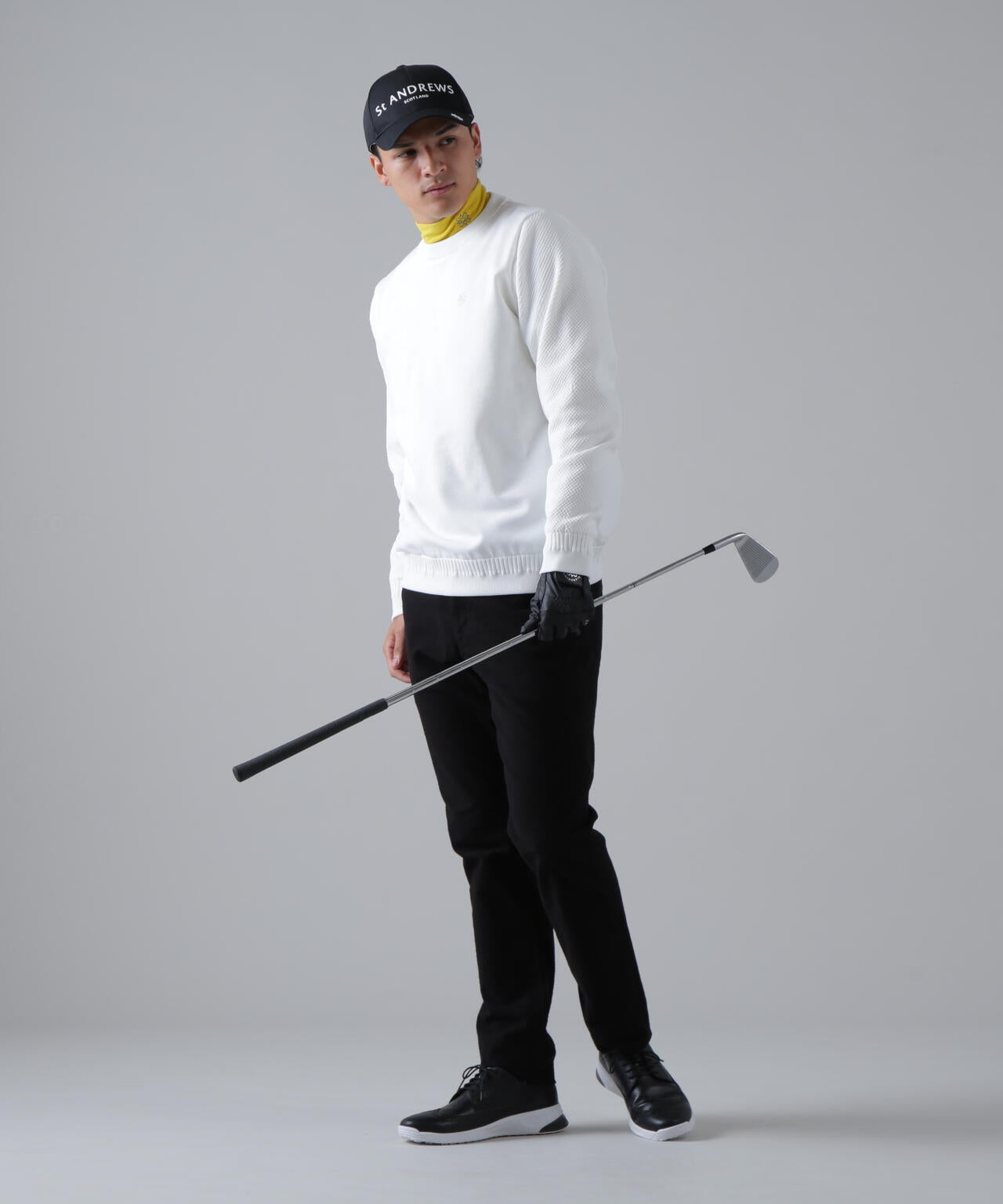 12G天竺×リンクス裏地付きクルーネックニットプルオーバー (MENS) | St