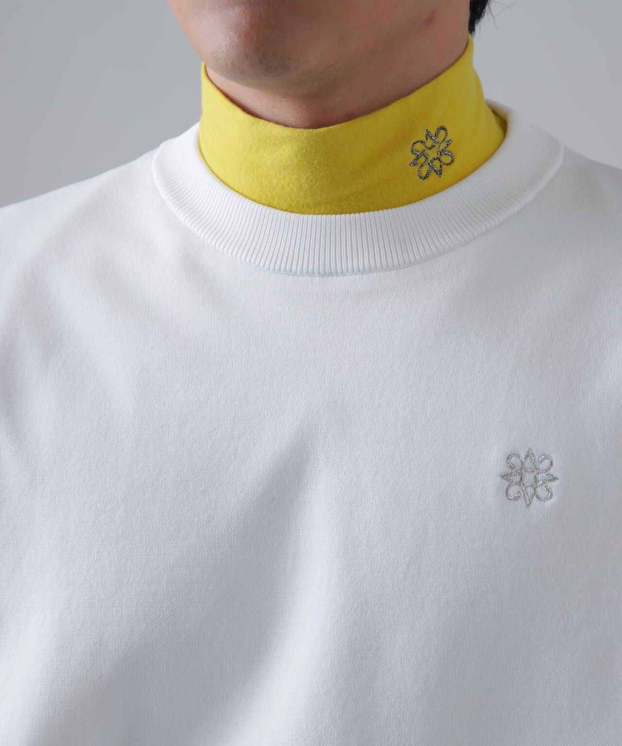 12G天竺×リンクス裏地付きクルーネックニットプルオーバー (MENS) | St