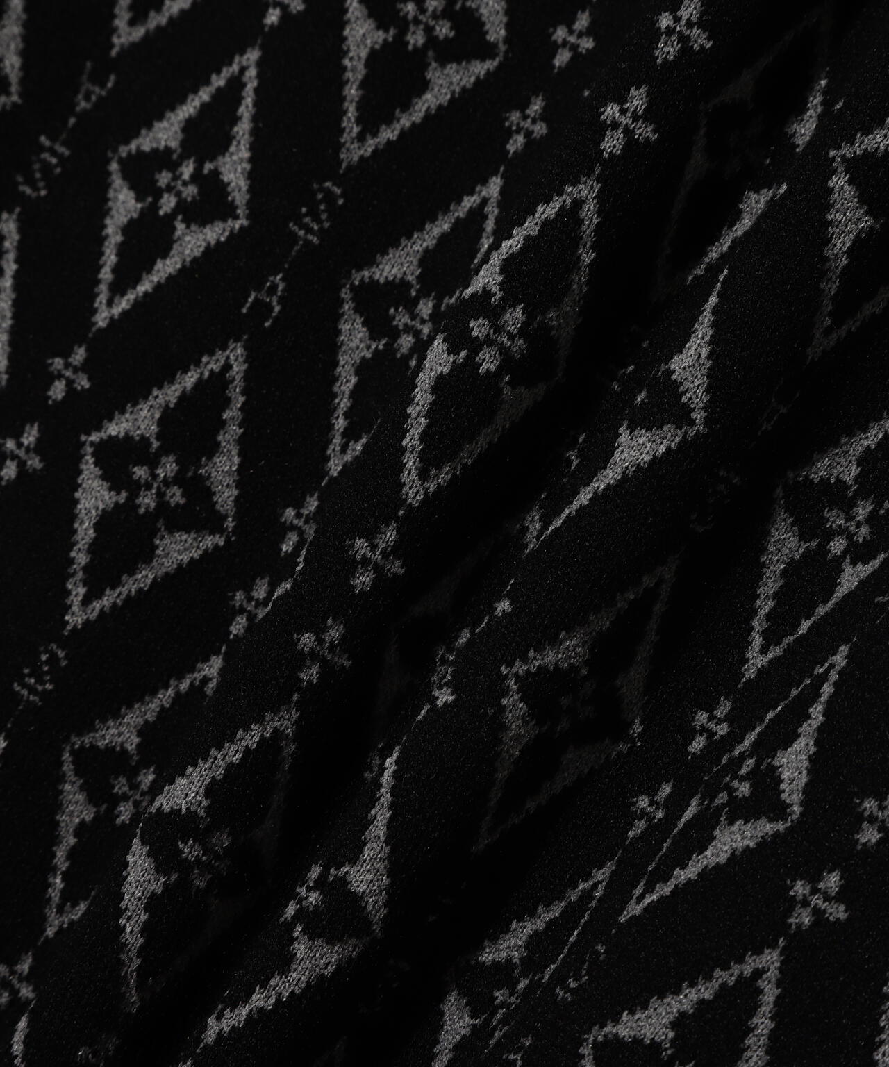 16Gダイヤロゴジャガードクルーネックニットプルオーバー (MENS)