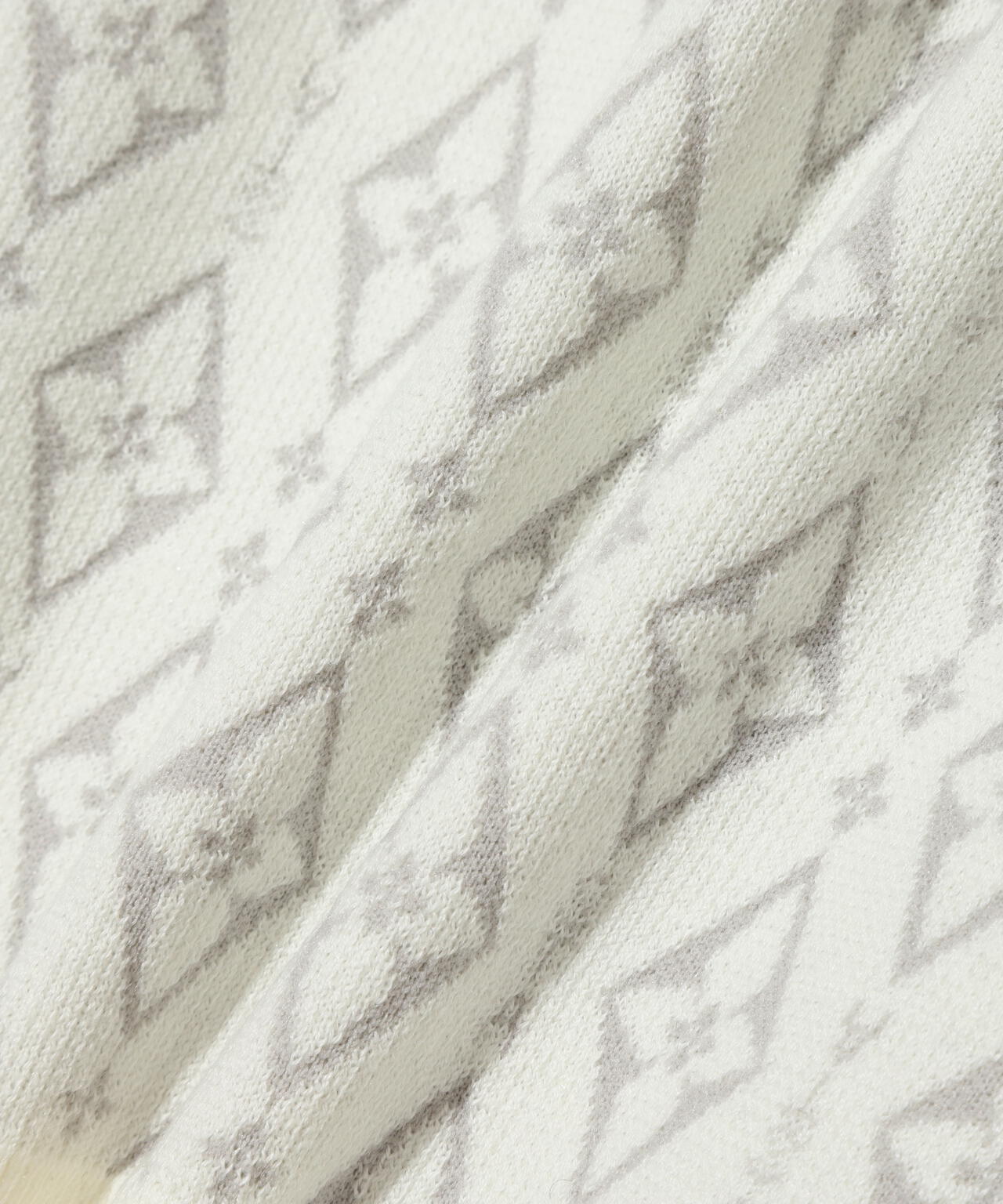 16Gダイヤロゴジャガードクルーネックニットプルオーバー (MENS)