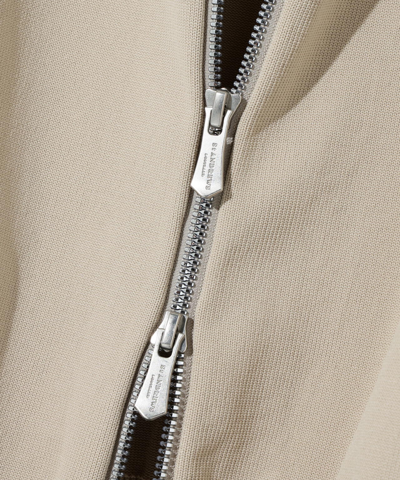 美品　セントアンドリュース　天竺裏地付きニットブルゾン St ANDREWS セントアンドリュース 12G 天竺裏地付き フルジップアップ