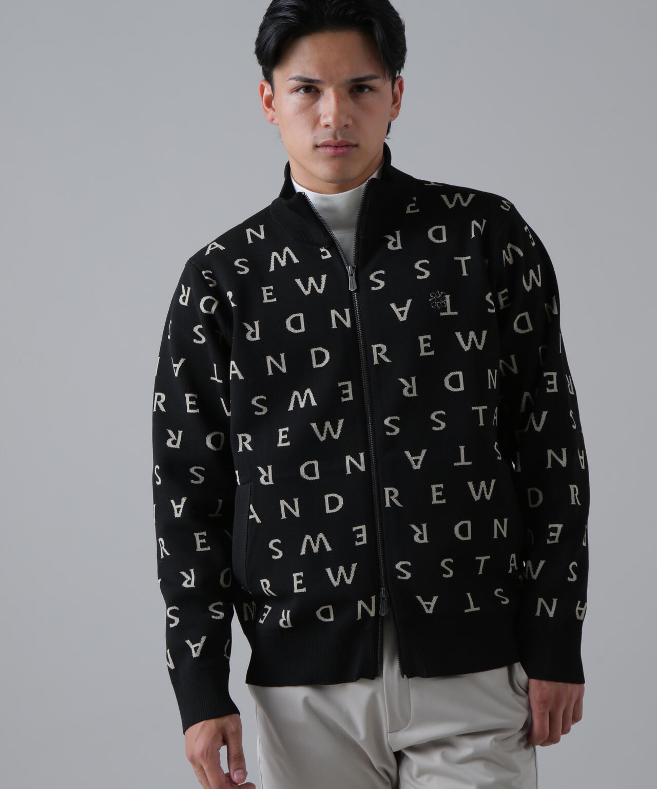 14Gロゴジャガードフルジップニット (MENS)